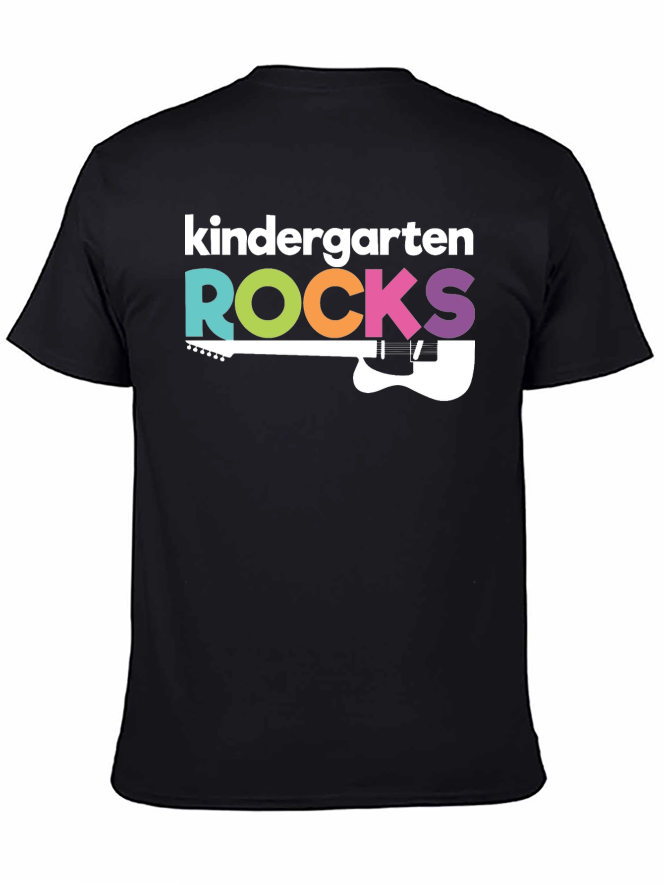 Kindergarten Rocks T-Shirt - Musical Guitar Design