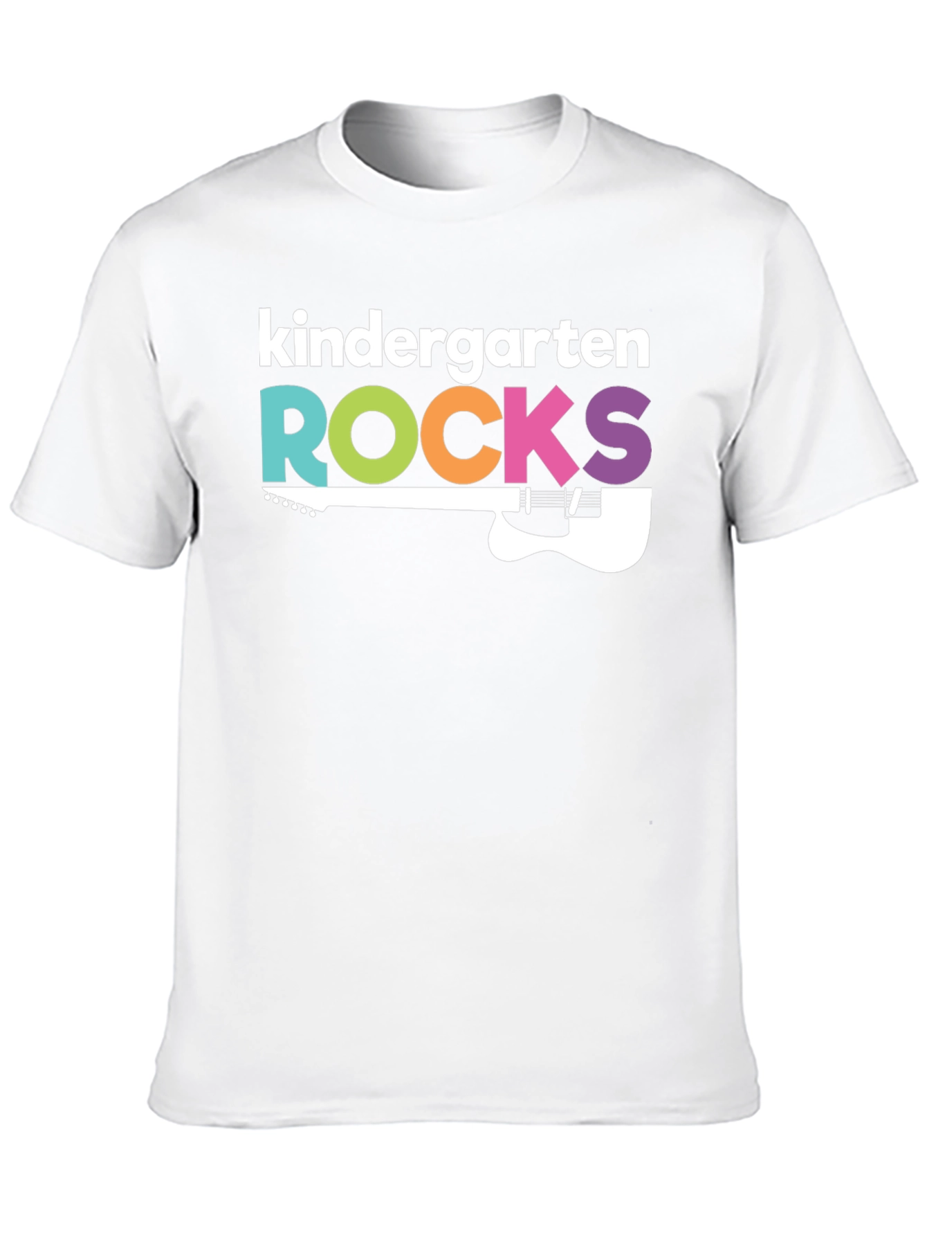 Kindergarten Rocks T-Shirt - Musical Guitar Design