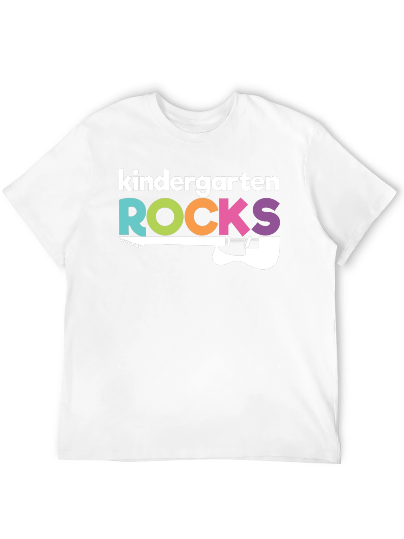 Kindergarten Rocks T-Shirt - Musical Guitar Design