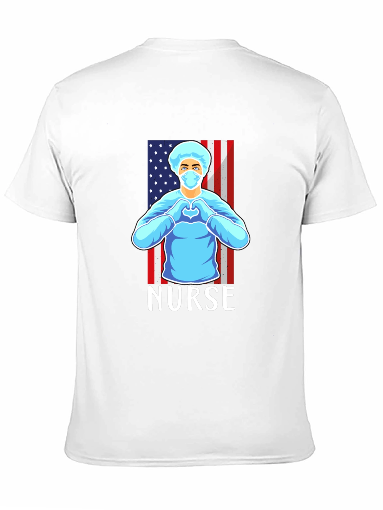 Nurse American Flag Graphic T-Shirt
