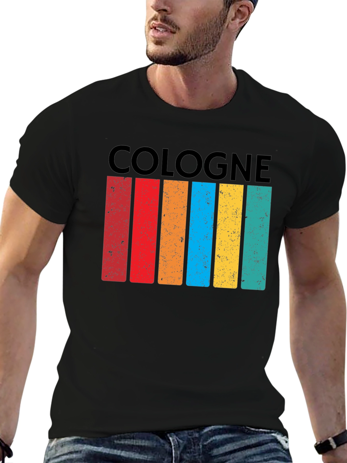 Cologne Retro Striped T-Shirt