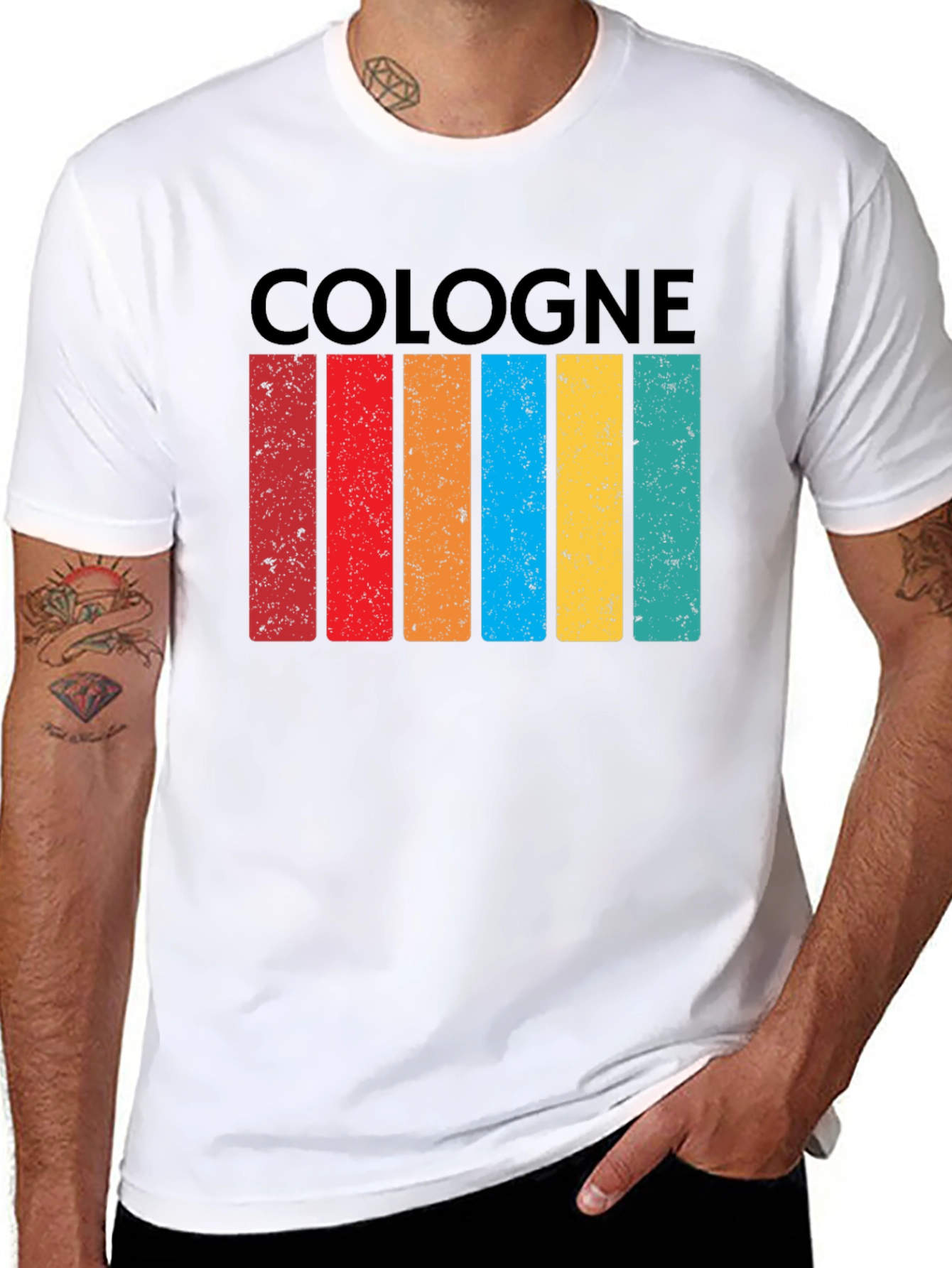 Cologne Retro Striped T-Shirt