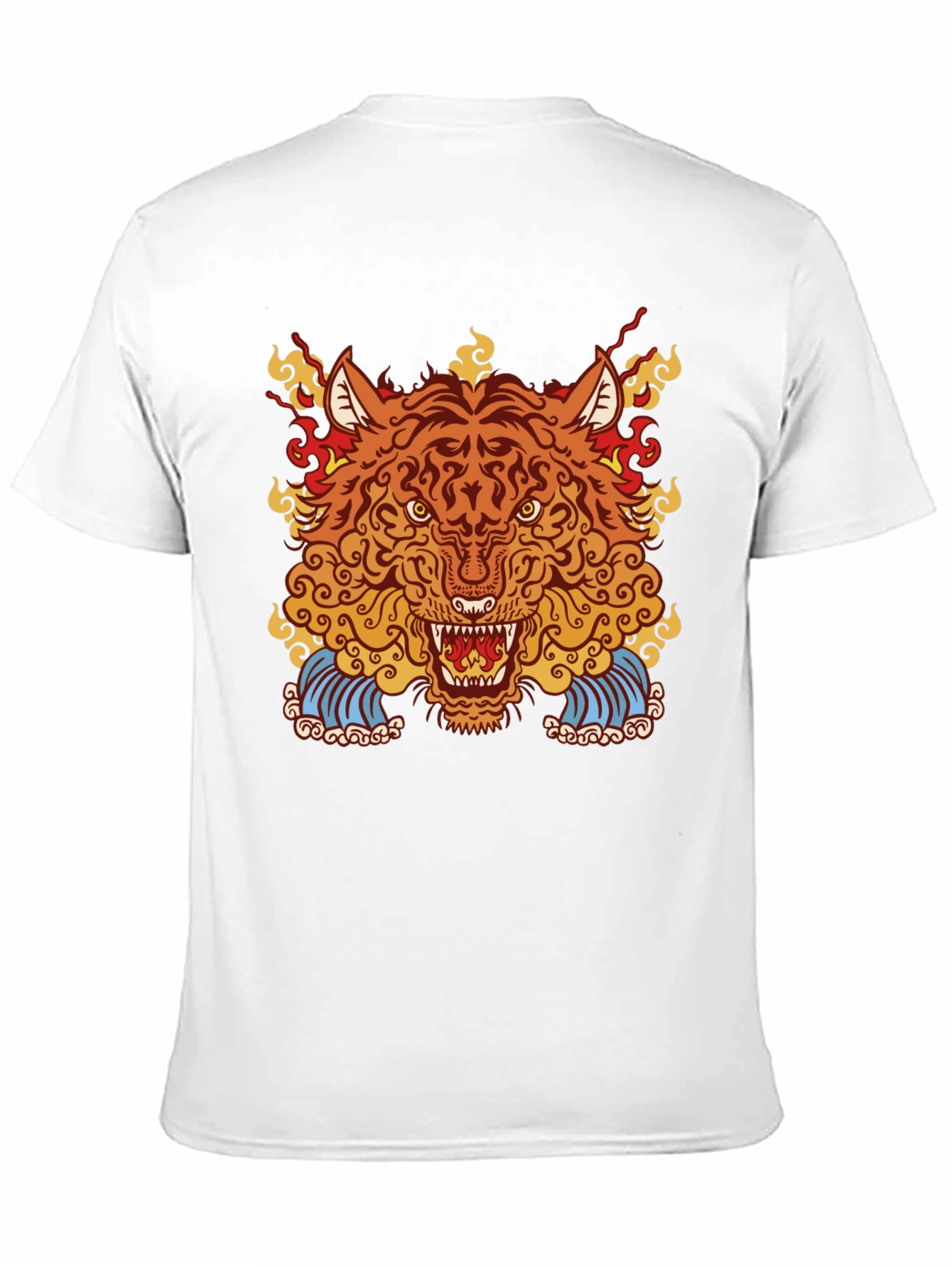 Fiery Tiger Graphic Black Tee