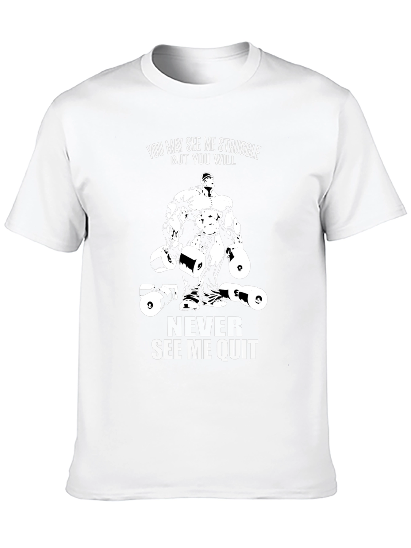 Motivational Gym T-Shirt: Never See Me Quit