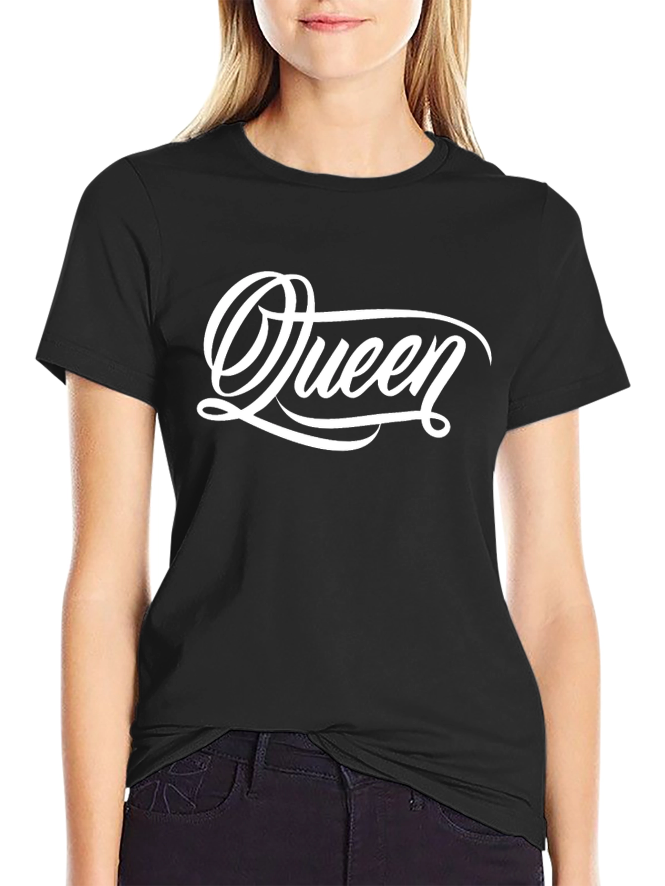 Queen Graphic Print Black T-Shirt