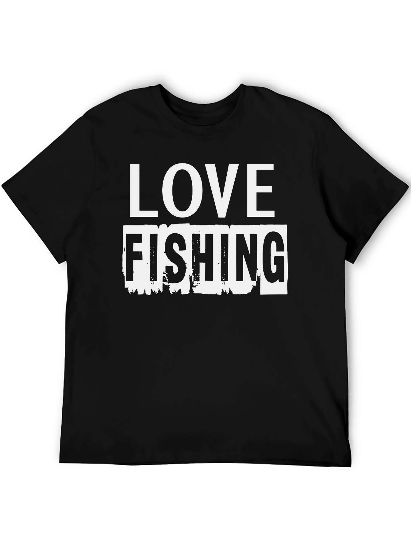 Love Fishing Black T-Shirt
