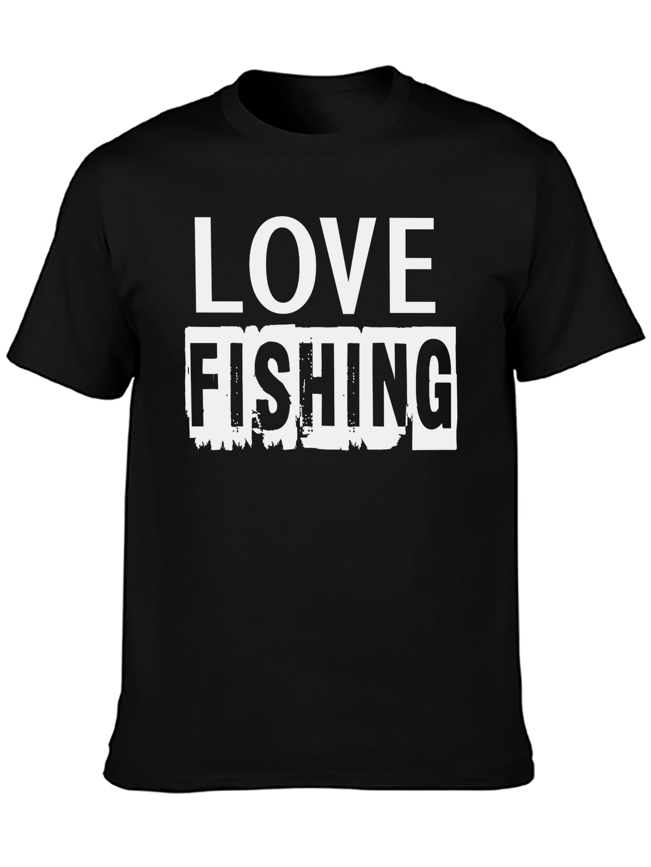 Love Fishing Black T-Shirt