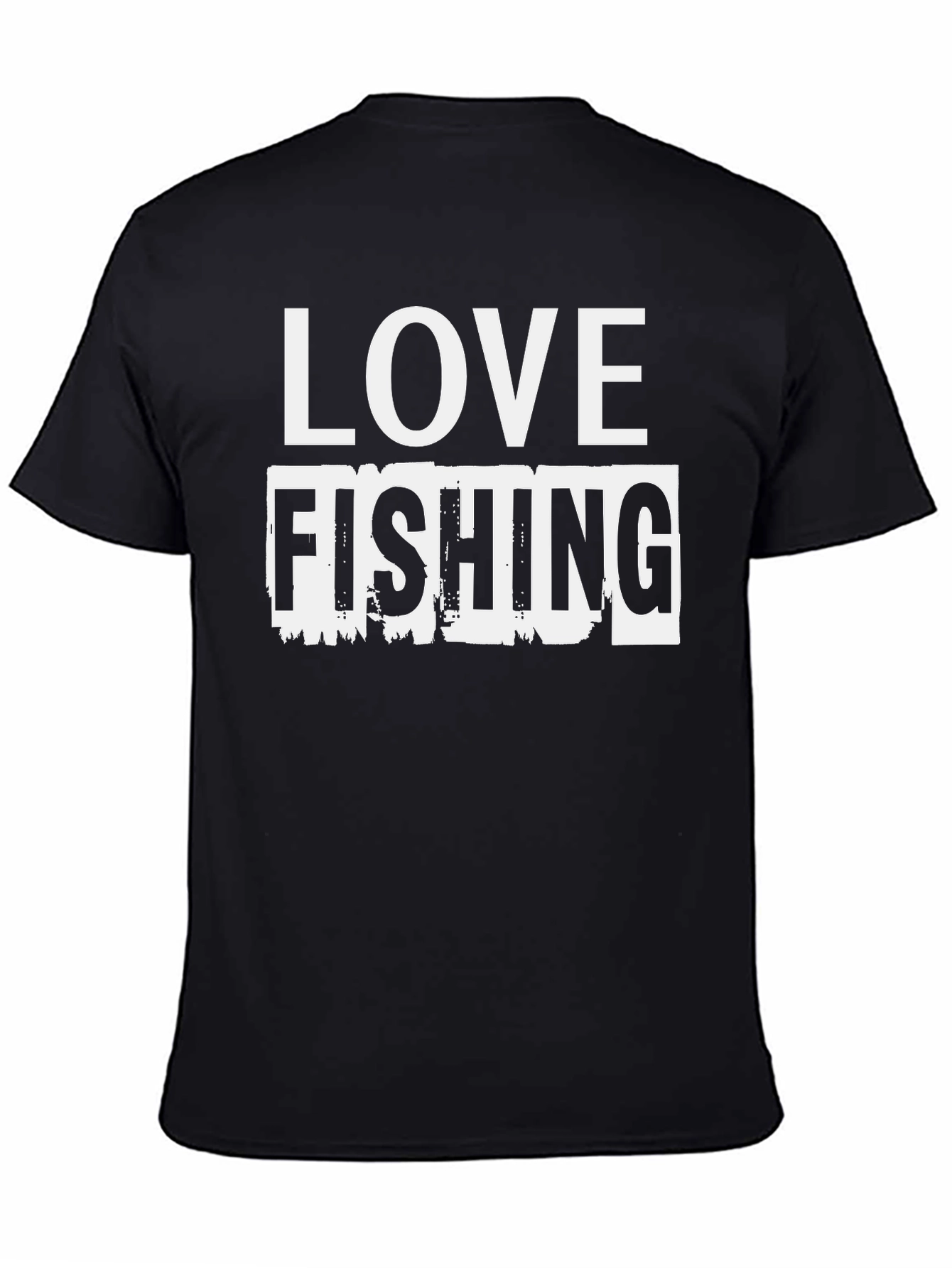Love Fishing Black T-Shirt