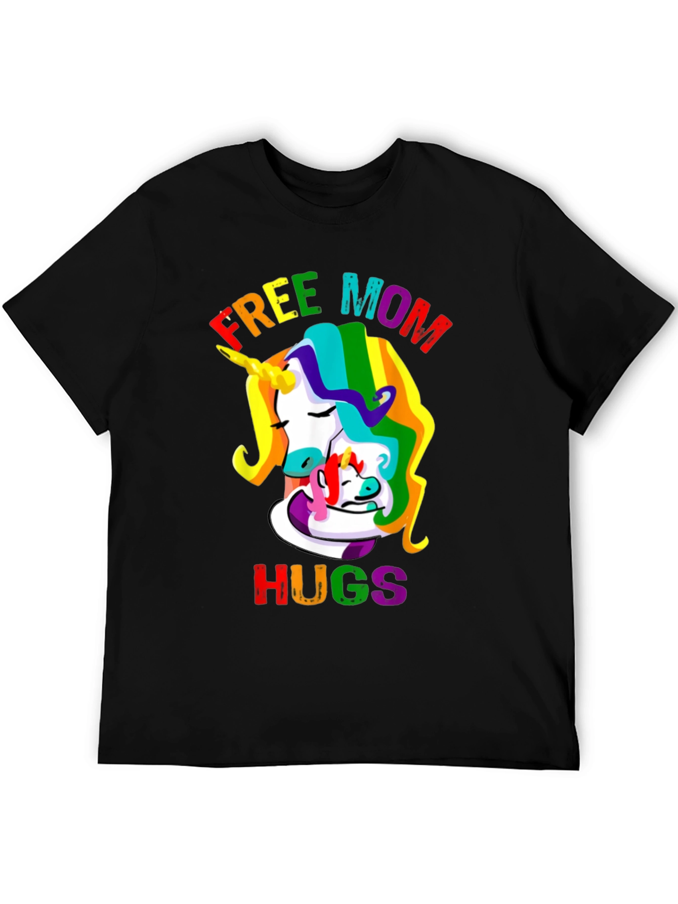 Free Mom Hugs Unicorn Pride T-Shirt