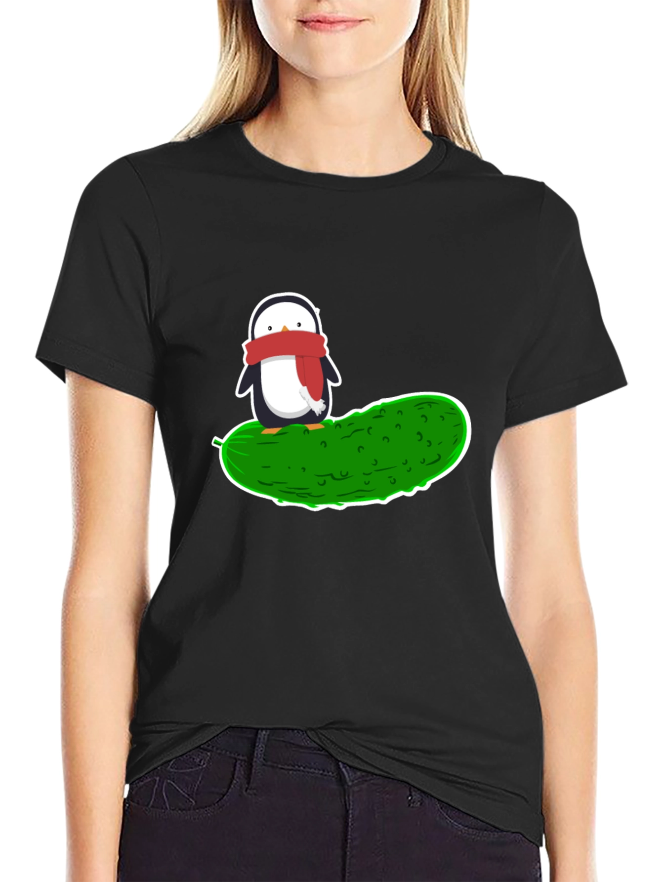 Penguin on Pickle Graphic Tee