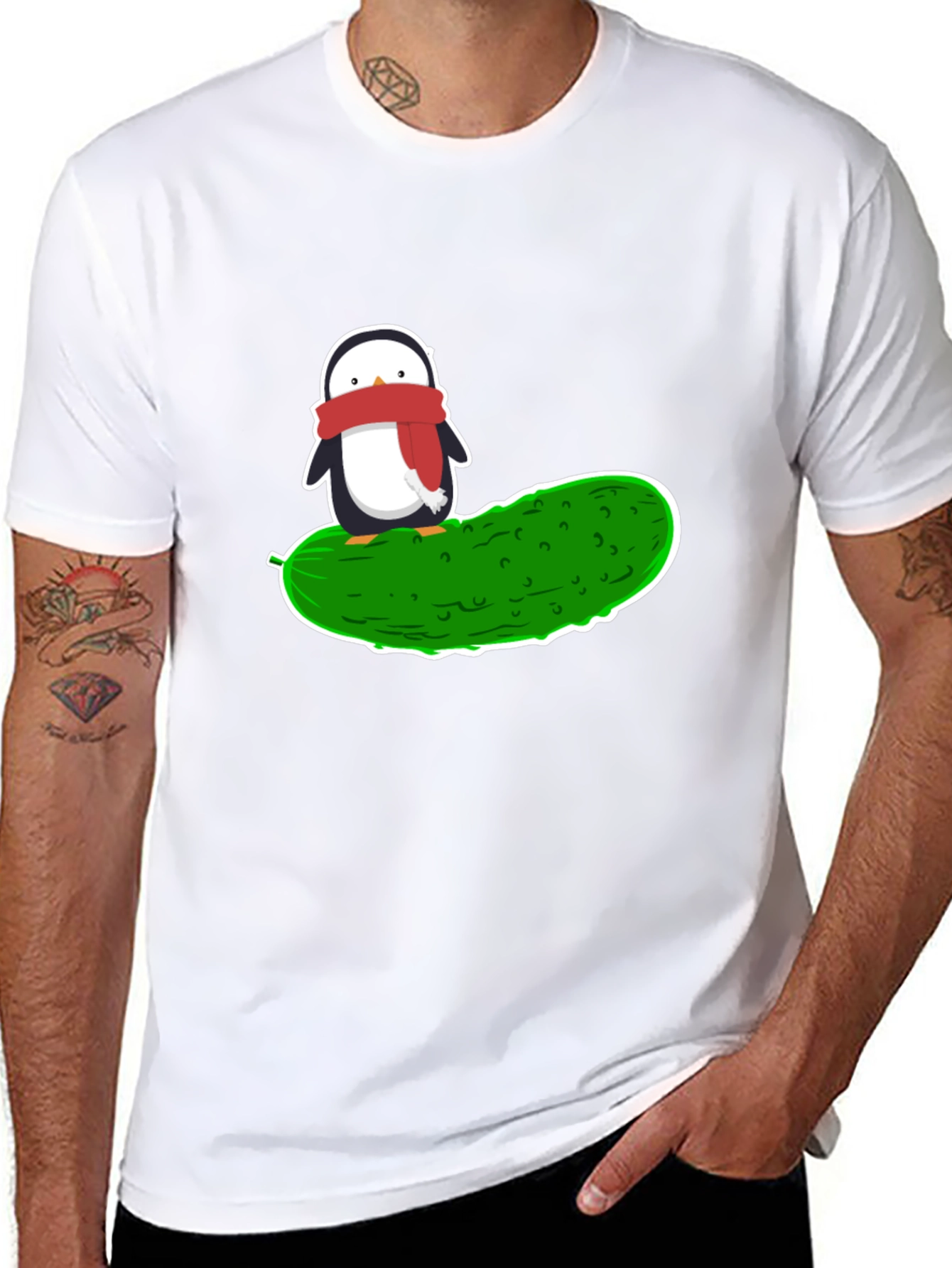 Penguin on Pickle Graphic Tee