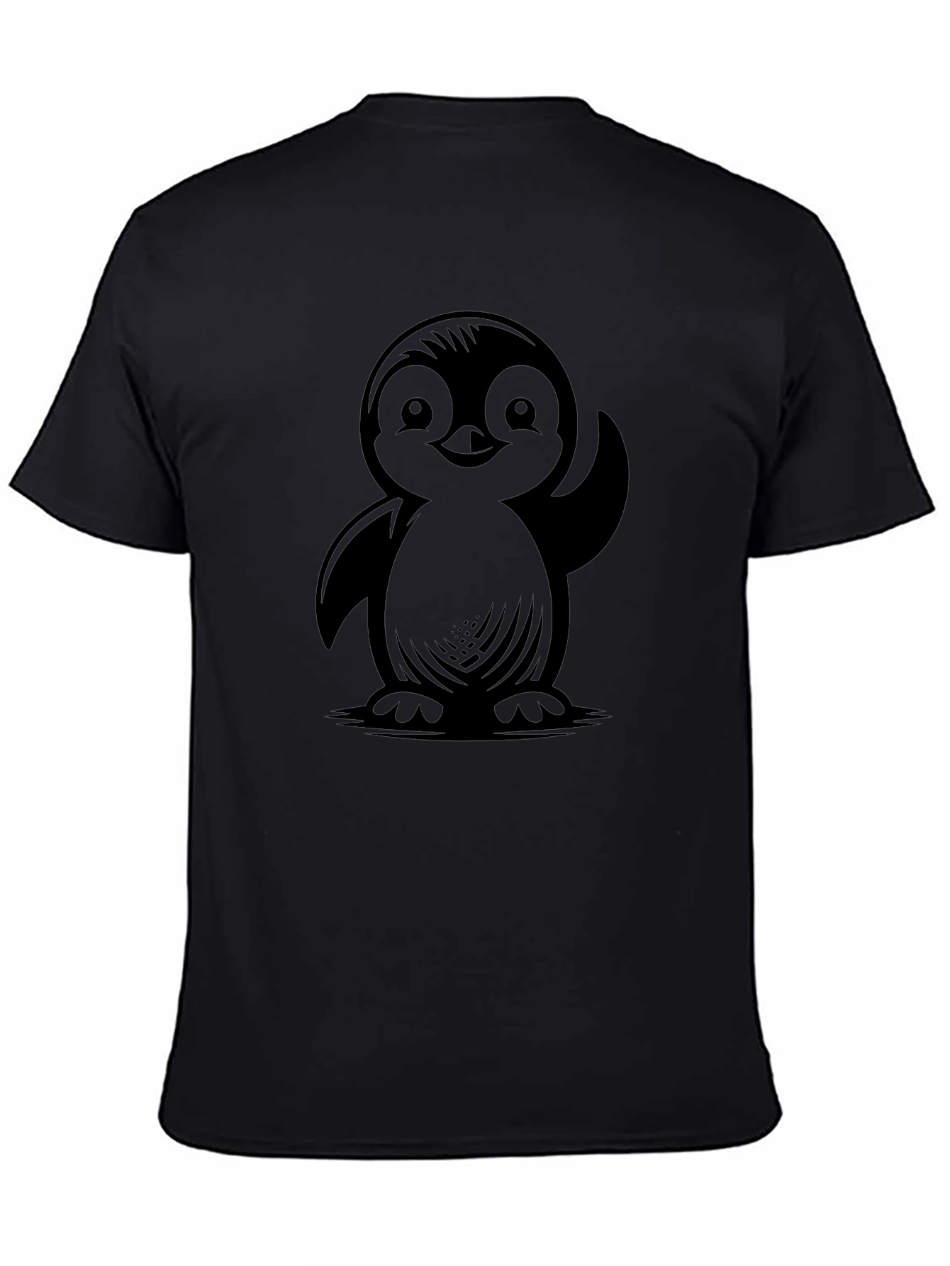 Cute Penguin Graphic Print T-Shirt