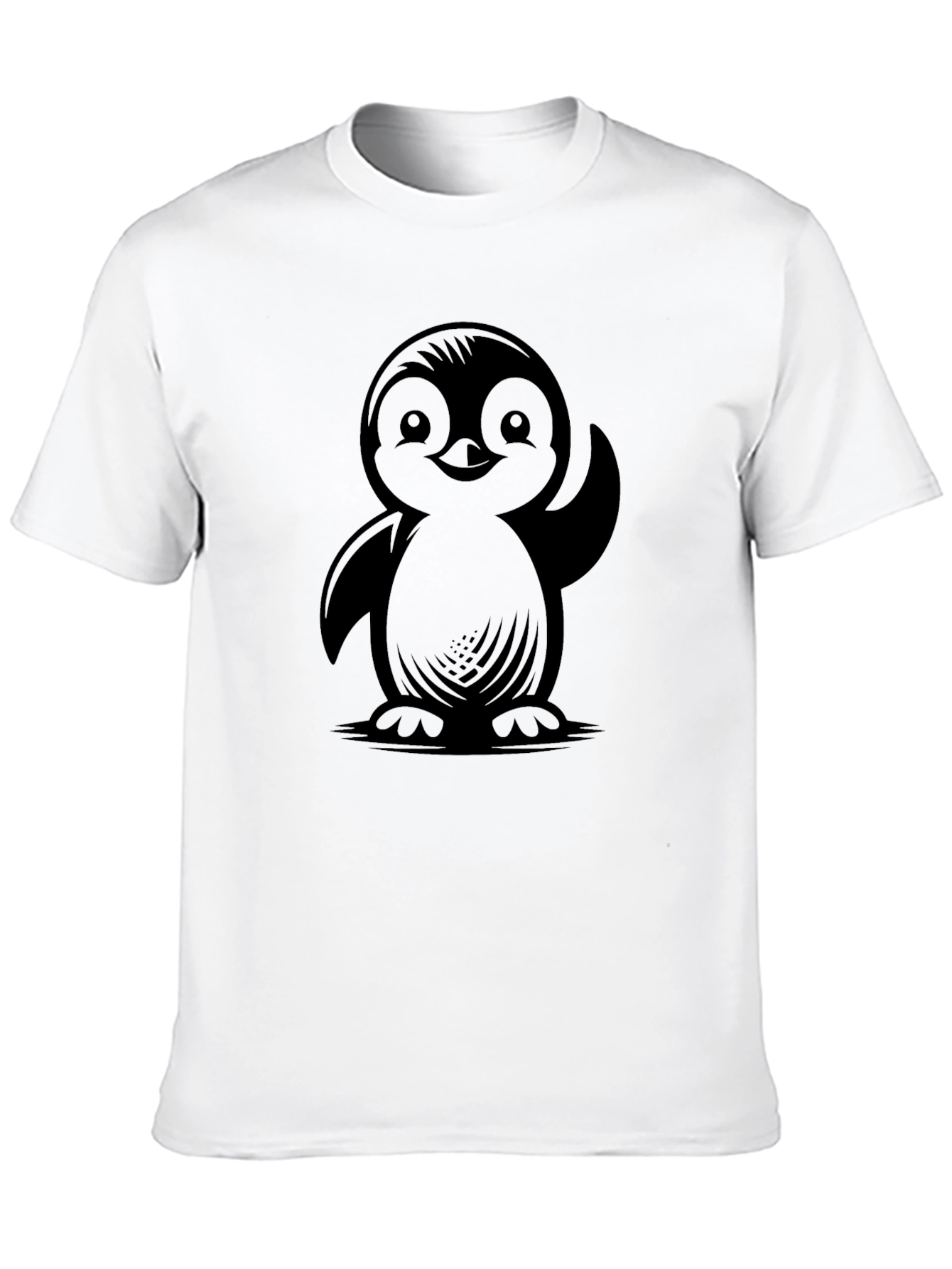 Cute Penguin Graphic Print T-Shirt