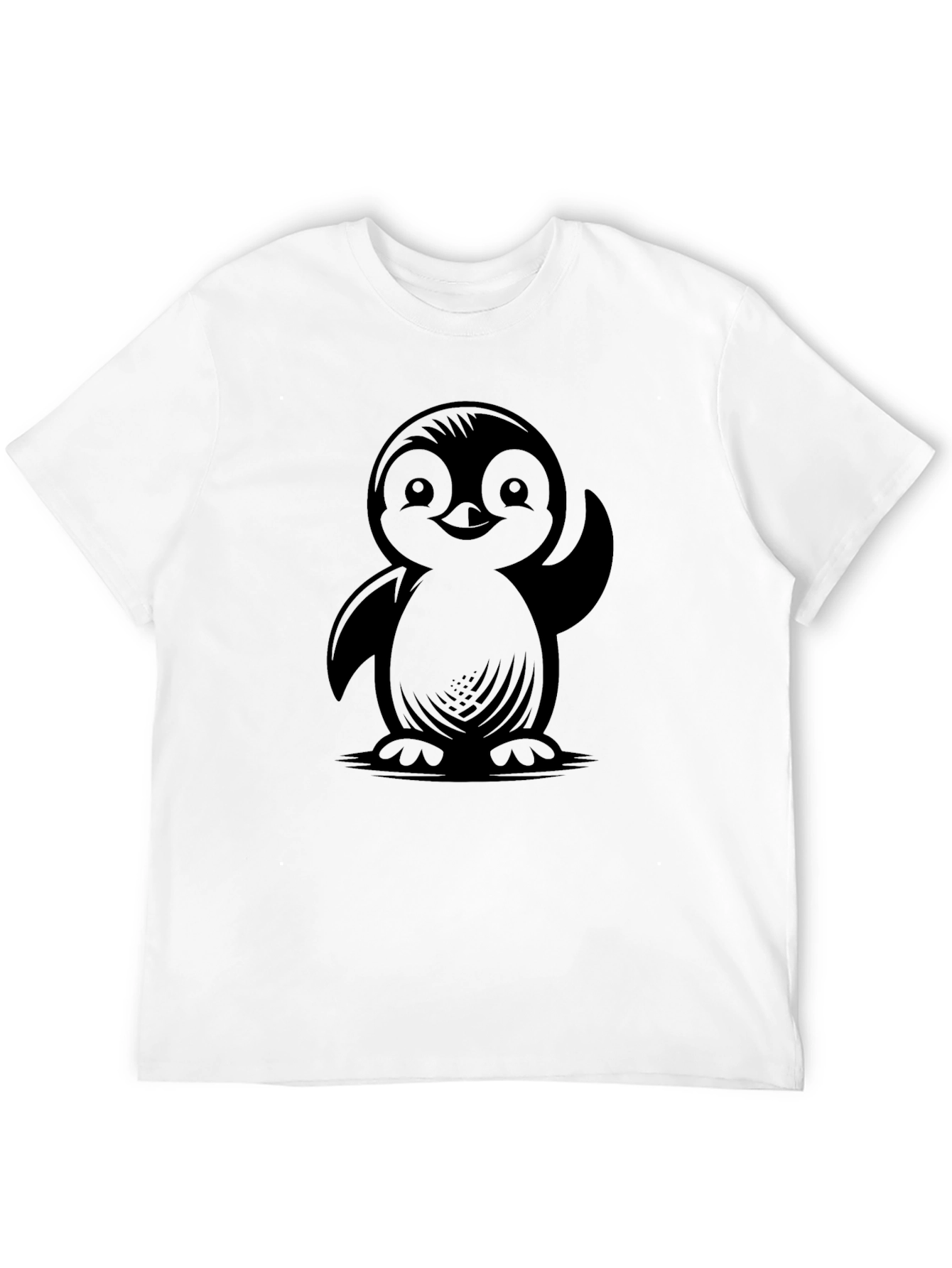 Cute Penguin Graphic Print T-Shirt