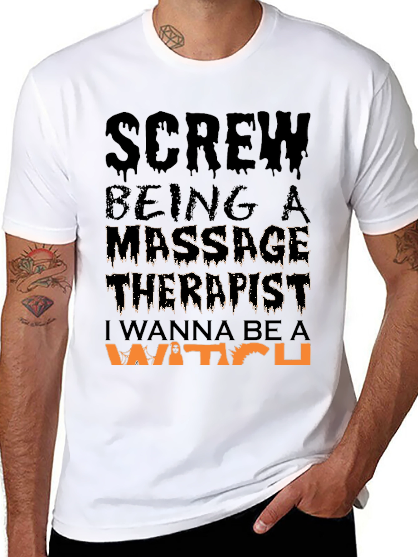 Massage Therapist Witch Halloween T-Shirt