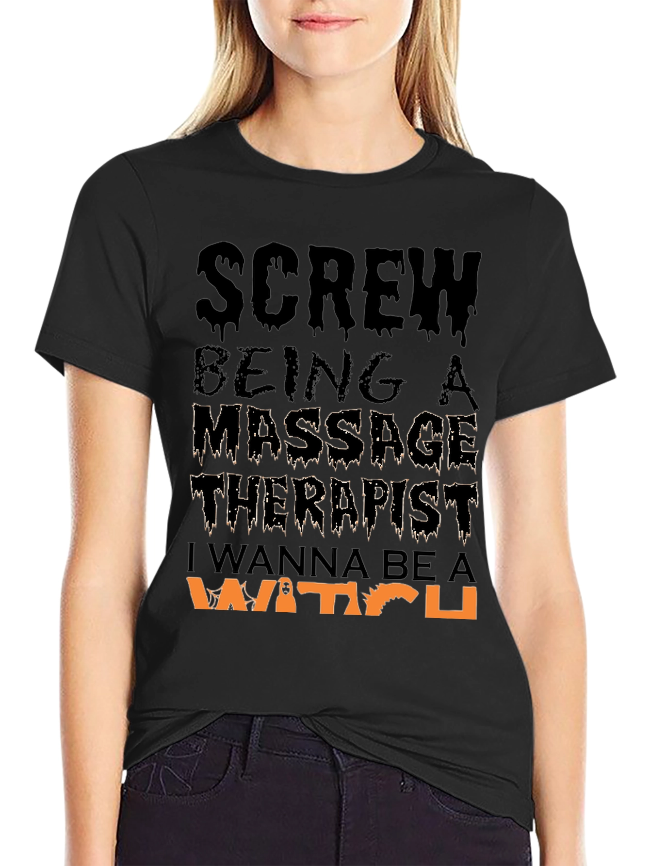 Massage Therapist Witch Halloween T-Shirt