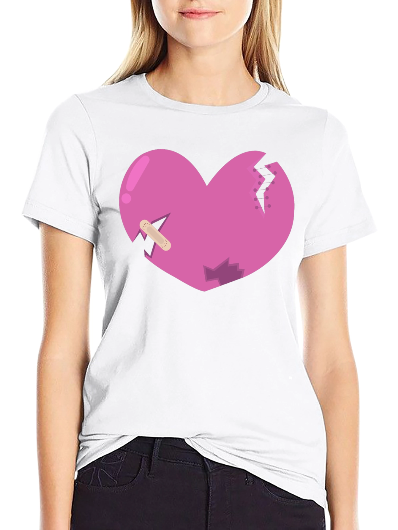 Broken Heart Graphic Tee - Black