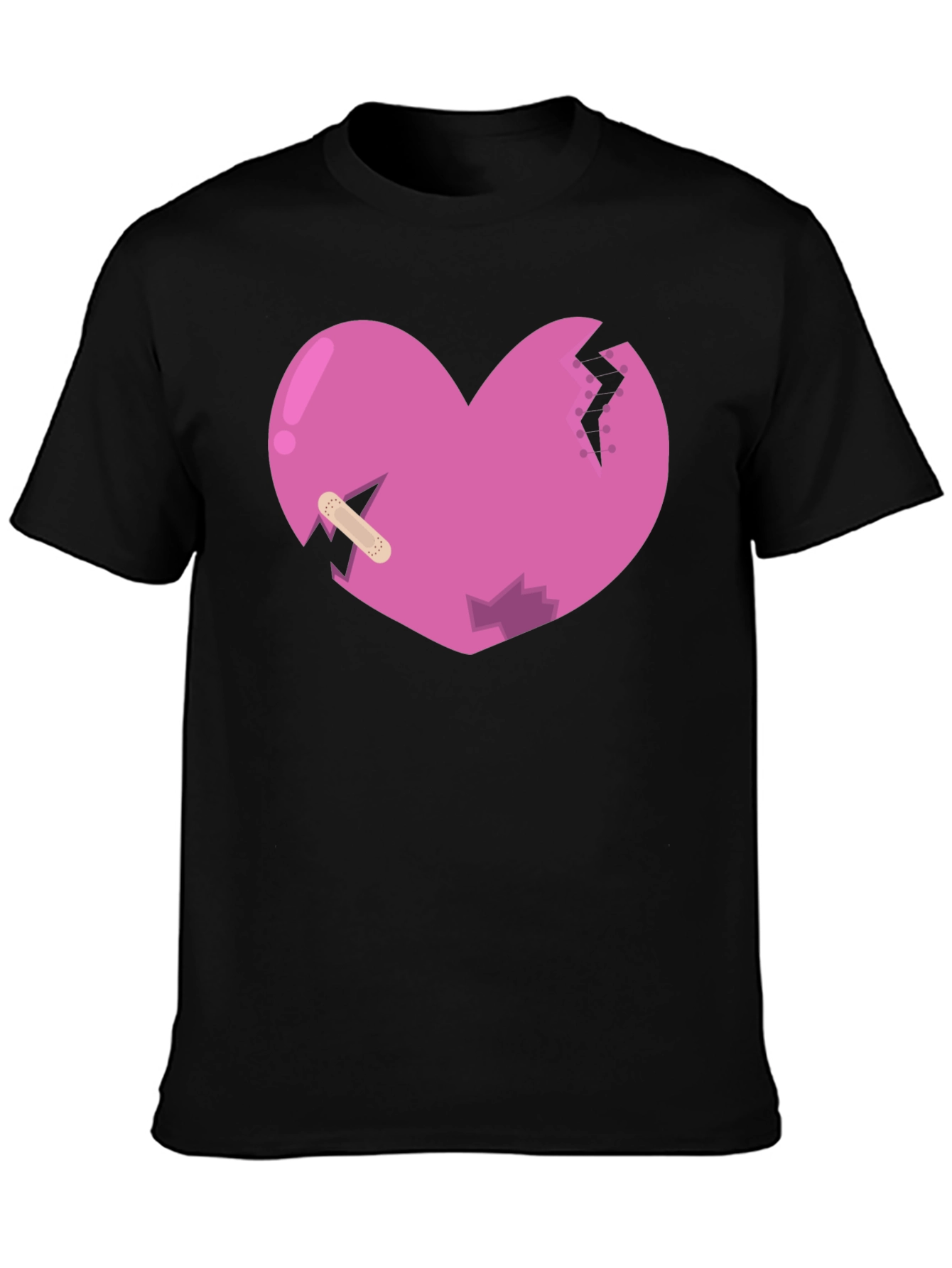 Broken Heart Graphic Tee - Black
