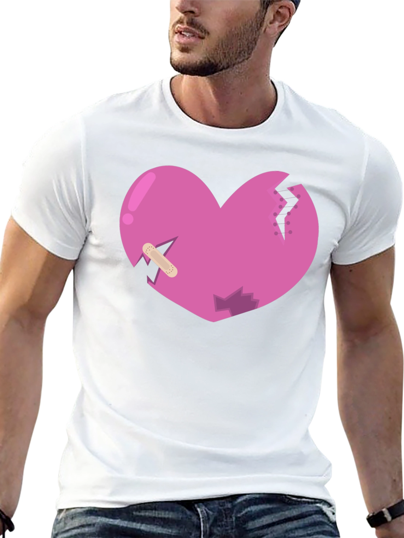 Broken Heart Graphic Tee - Black