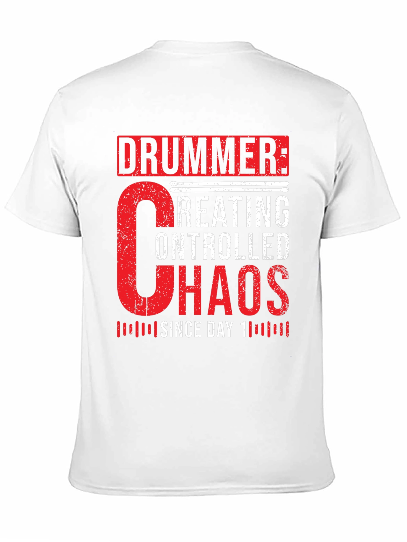 Drummer Creating Controlled Chaos T-Shirt