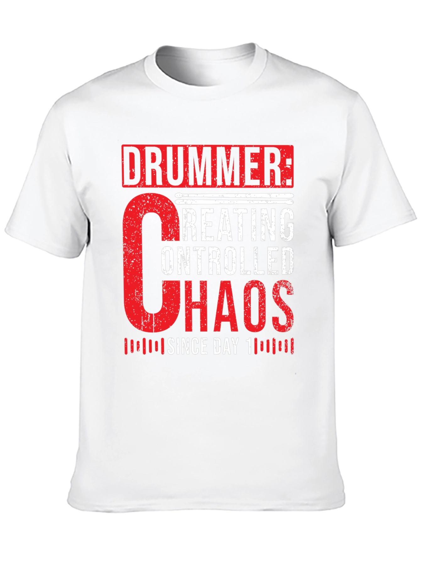 Drummer Creating Controlled Chaos T-Shirt