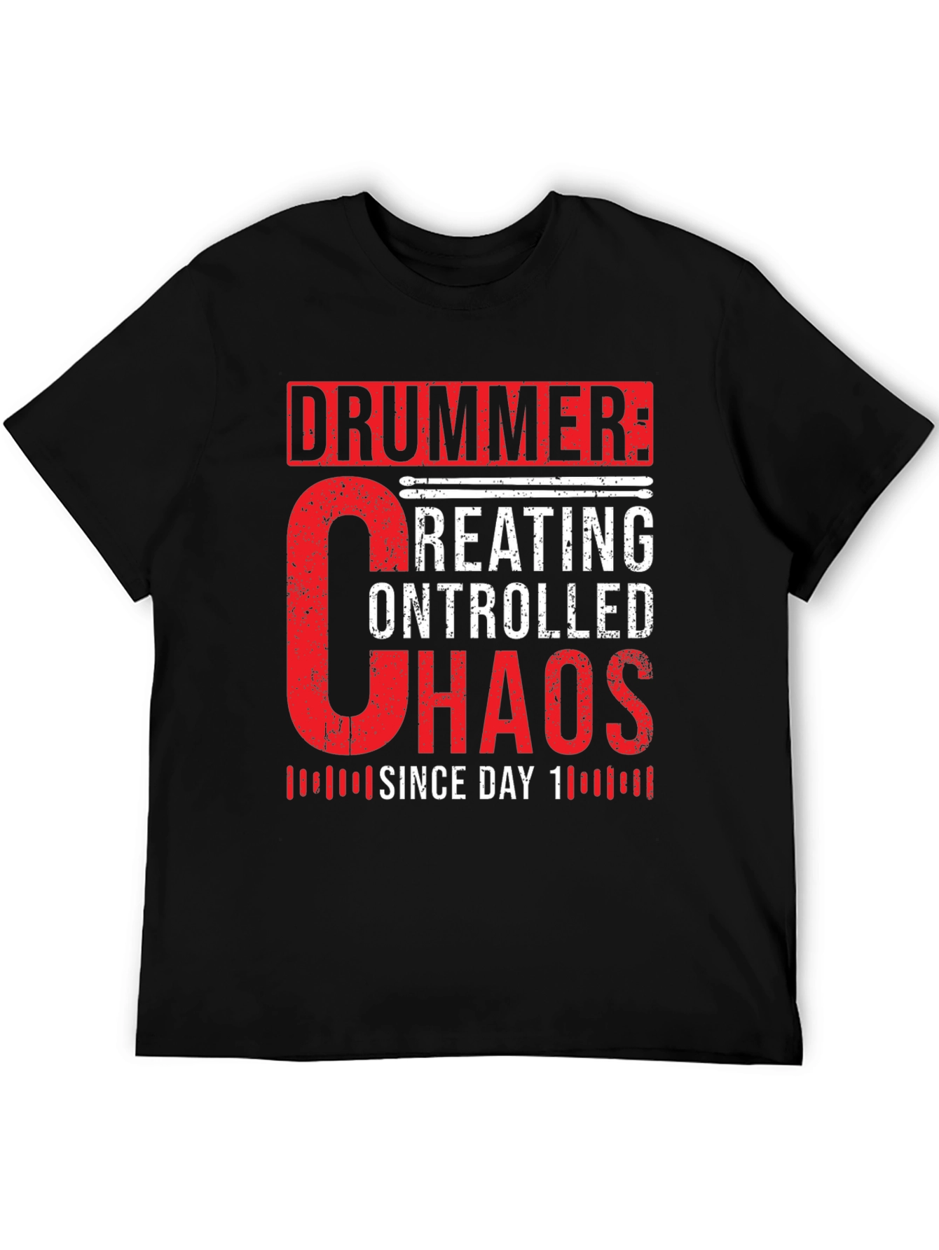 Drummer Creating Controlled Chaos T-Shirt