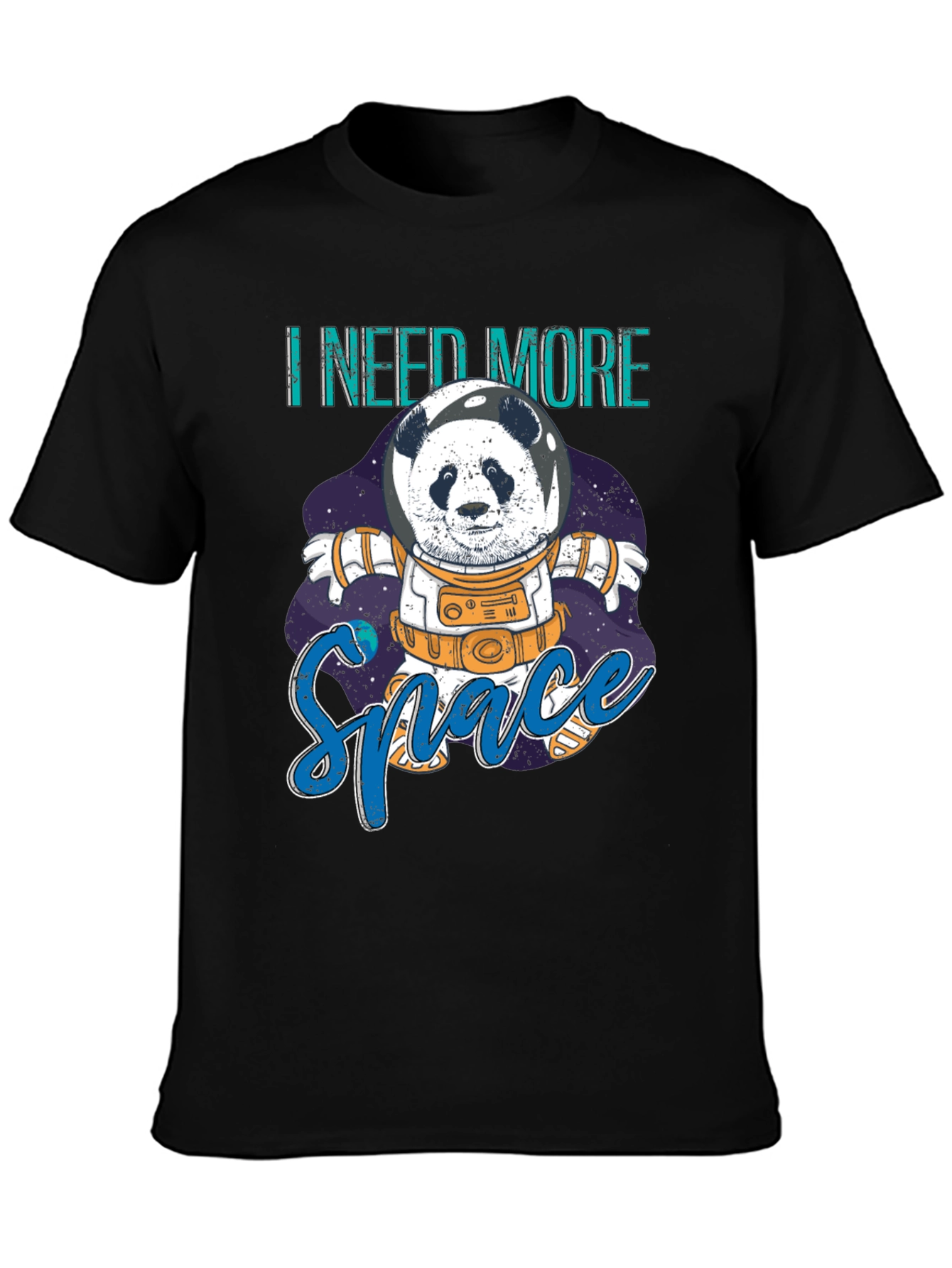 I Need More Space Panda Astronaut Graphic T-Shirt