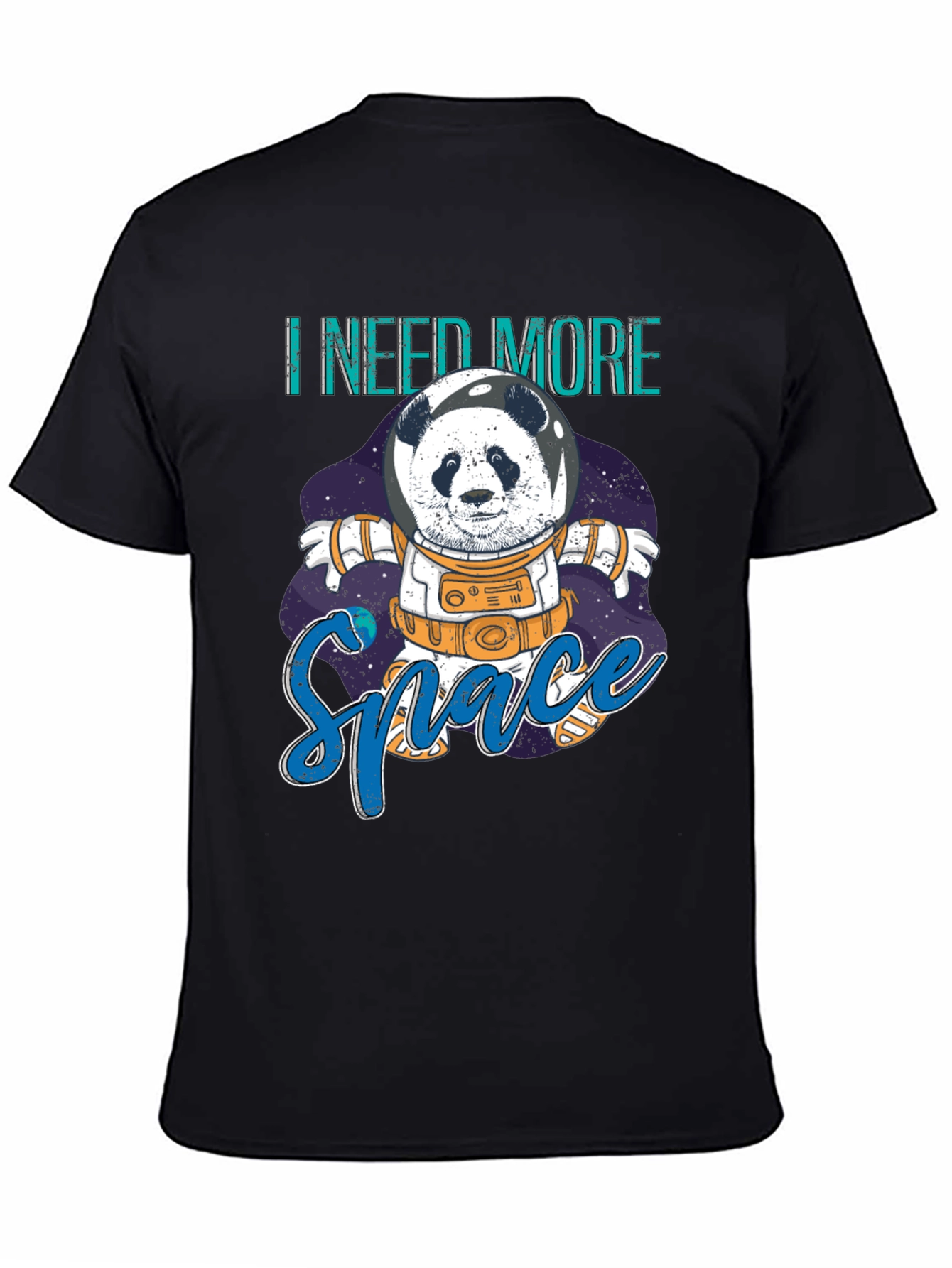 I Need More Space Panda Astronaut Graphic T-Shirt