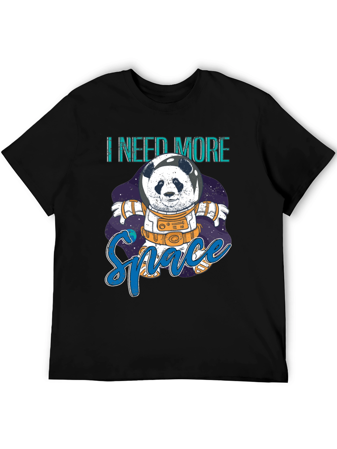 I Need More Space Panda Astronaut Graphic T-Shirt
