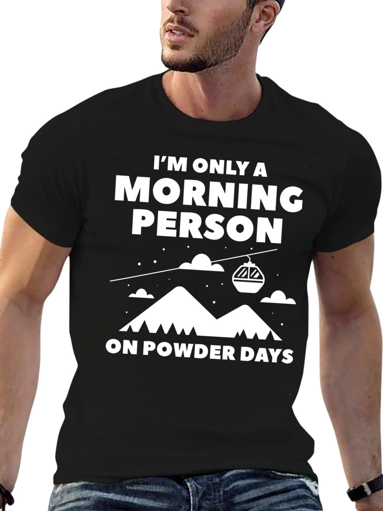 Morning Person Powder Days Graphic Tee