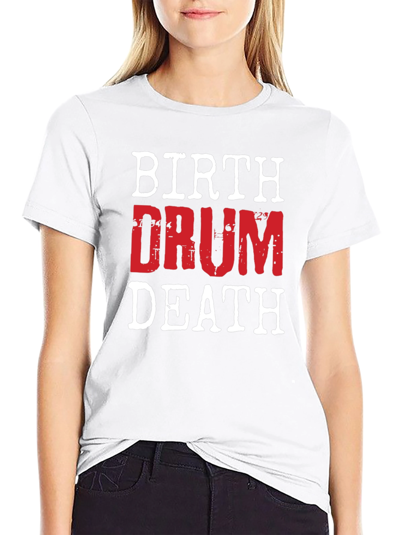 Birth Drum Death Graphic Tee - Rock Music Shirt