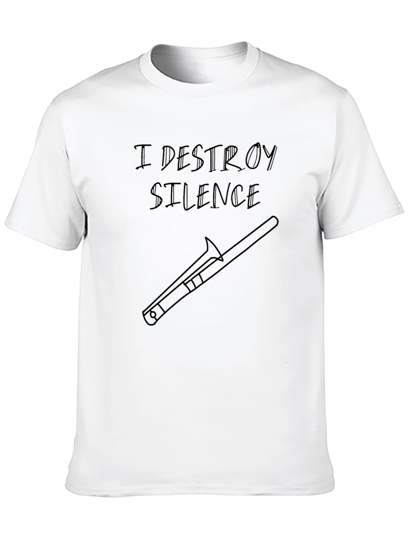 I Destroy Silence Trombone Graphic Tee