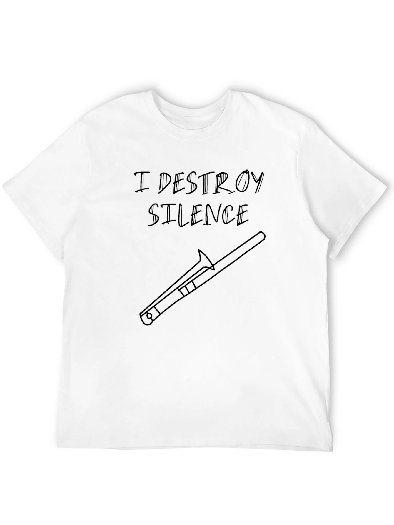 I Destroy Silence Trombone Graphic Tee