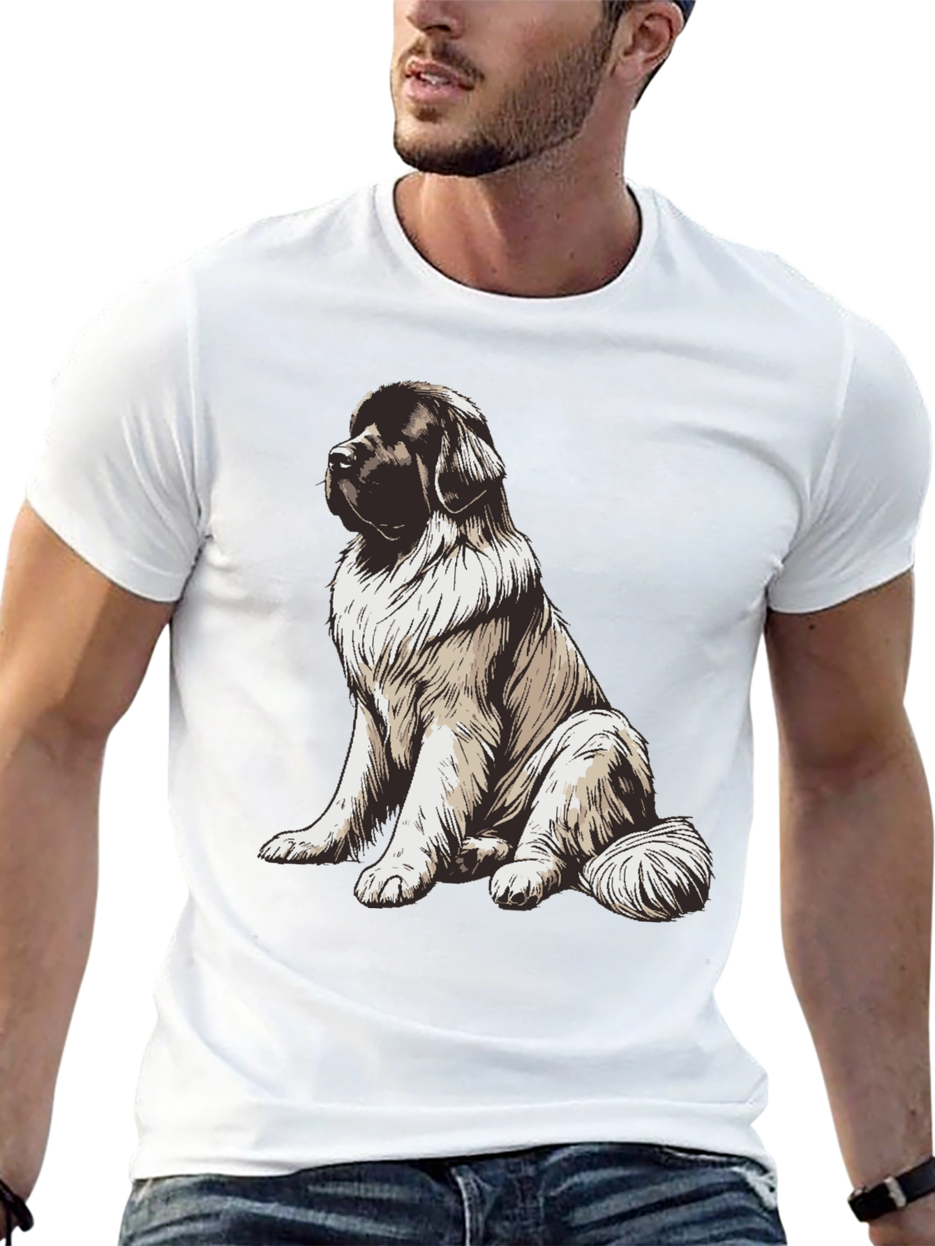 Dog Lovers Graphic Tee: Gentle Giant Design