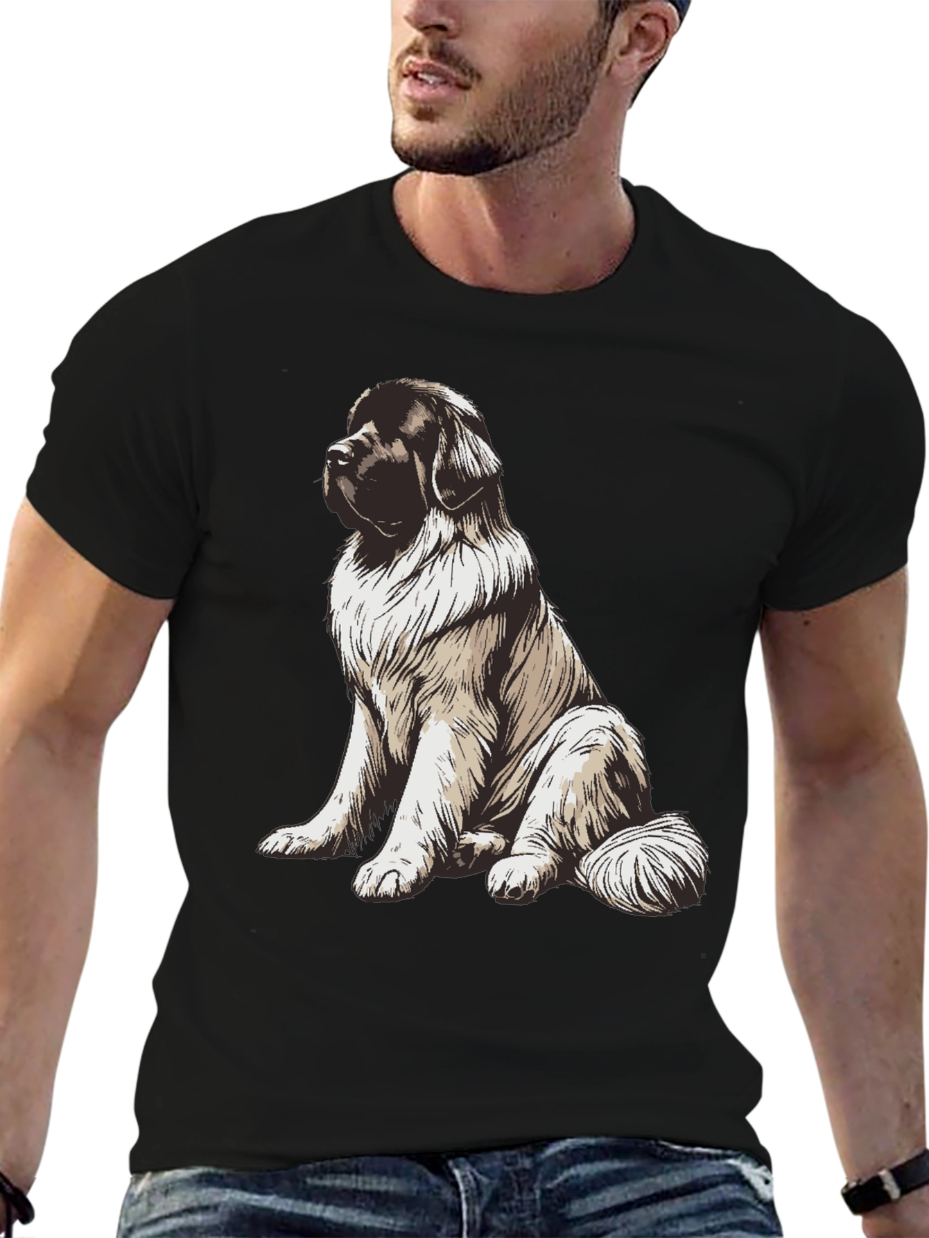 Dog Lovers Graphic Tee: Gentle Giant Design