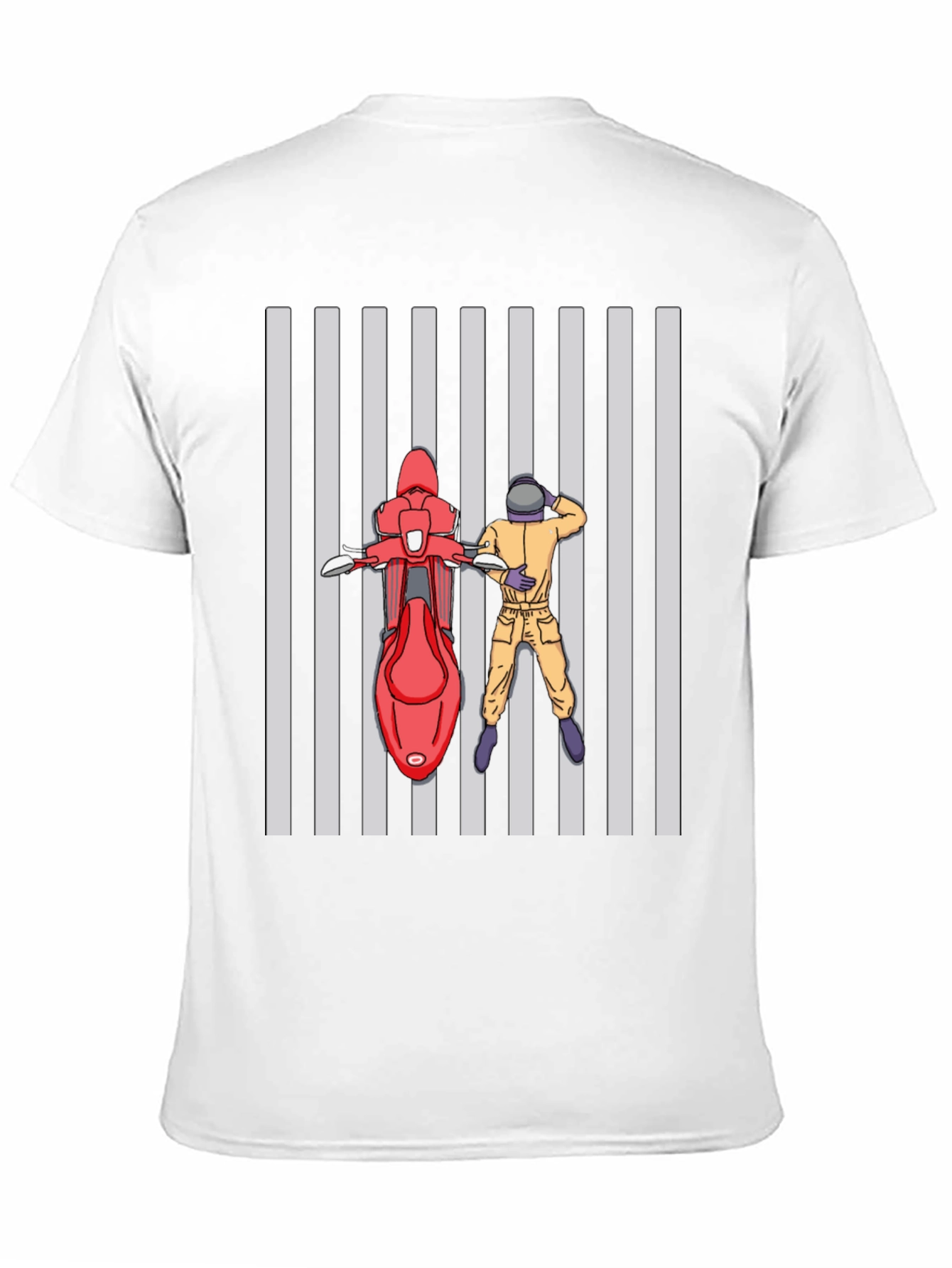 Motorcycle Rider T-Shirt - Black Graphic Tee