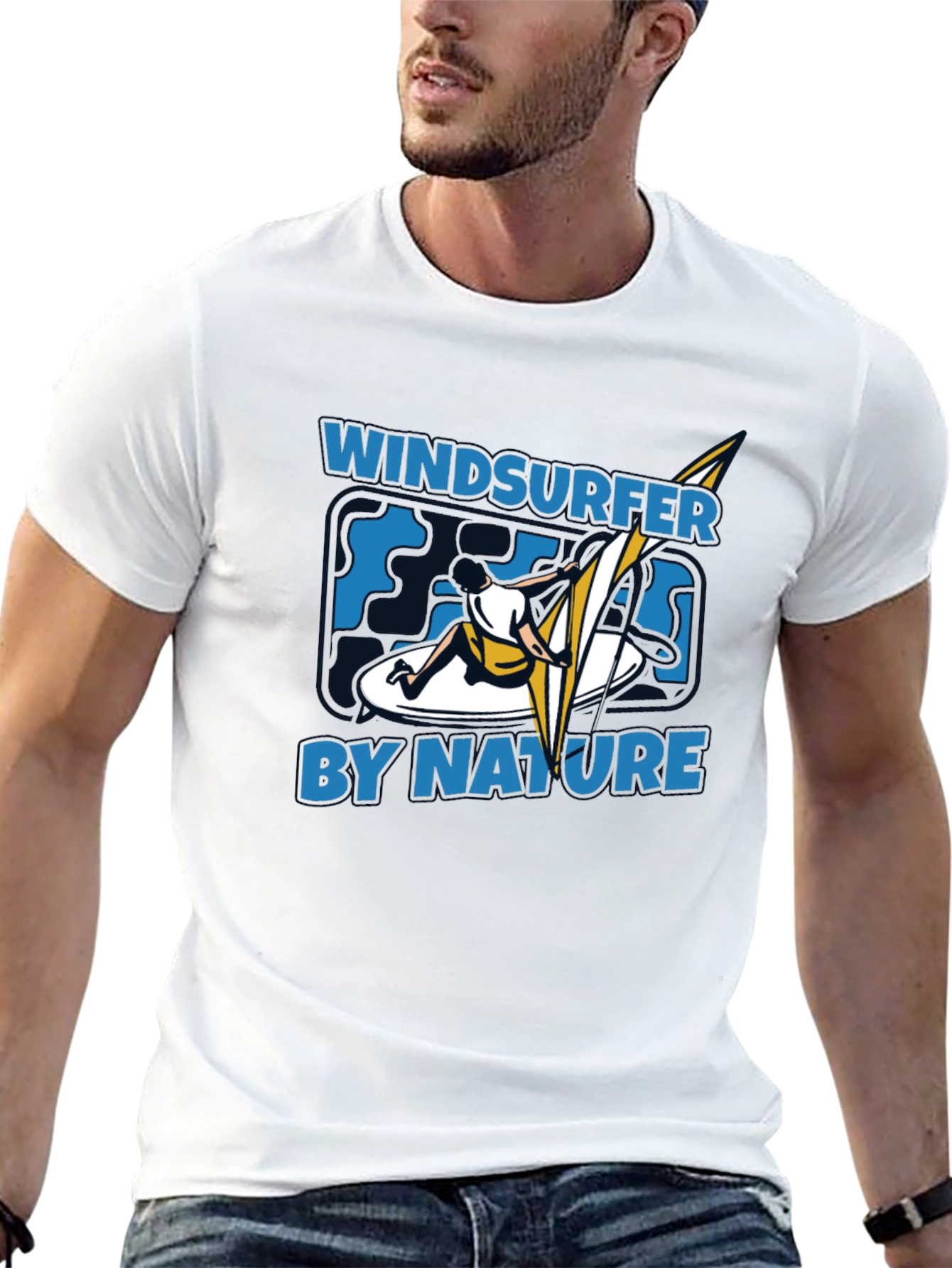 Windsurfer by Nature Graphic Black T-Shirt
