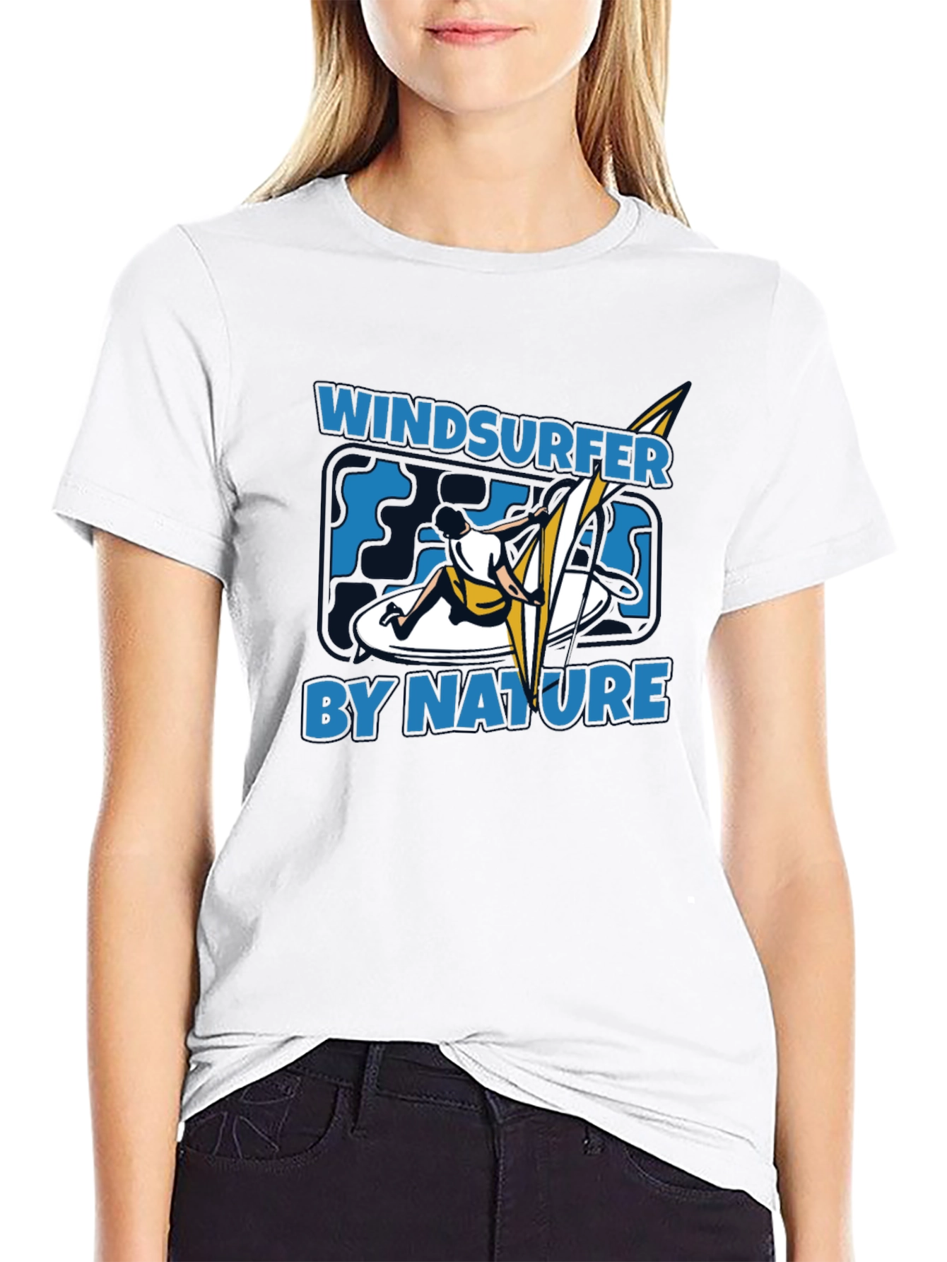 Windsurfer by Nature Graphic Black T-Shirt