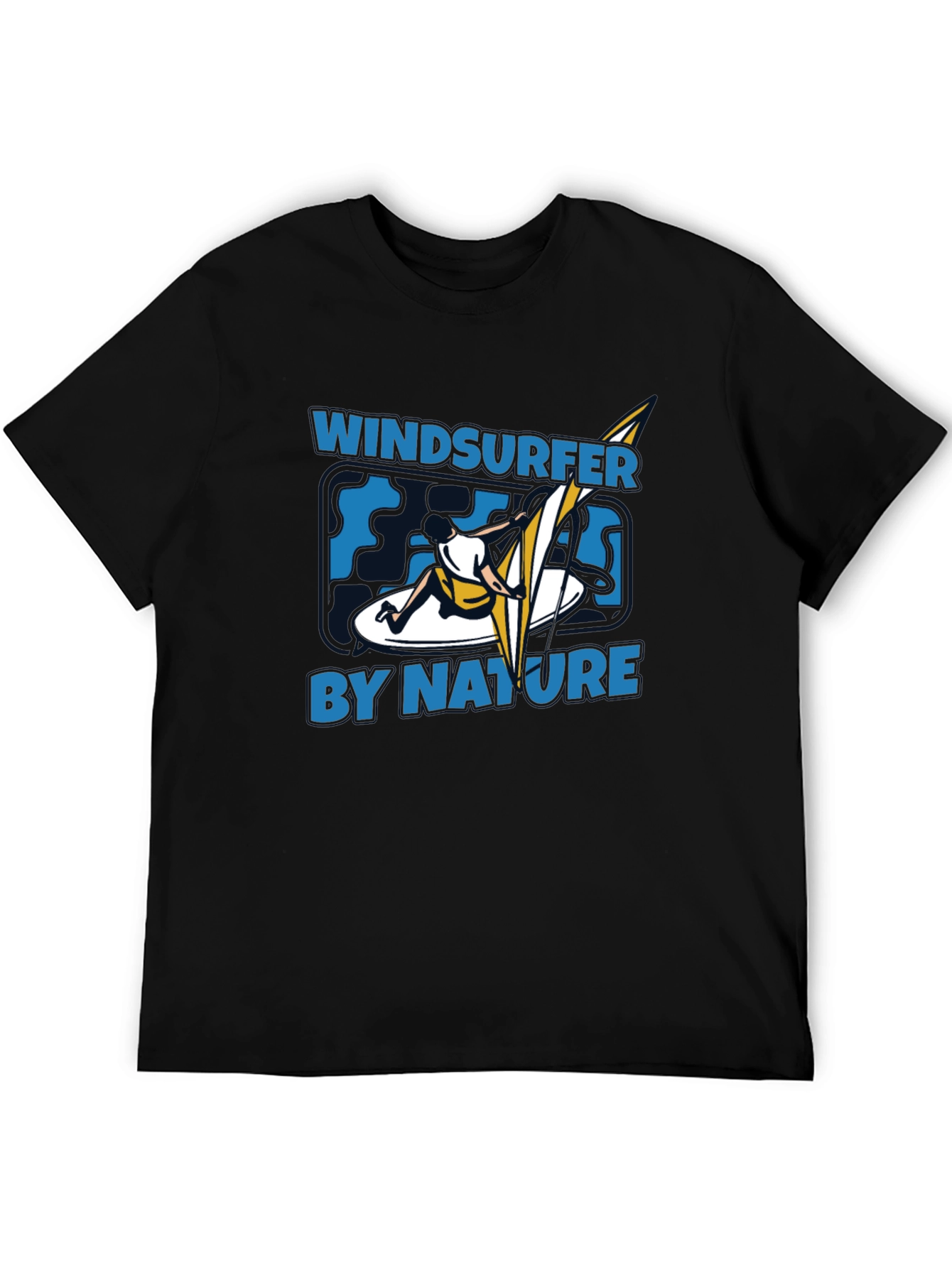 Windsurfer by Nature Graphic Black T-Shirt