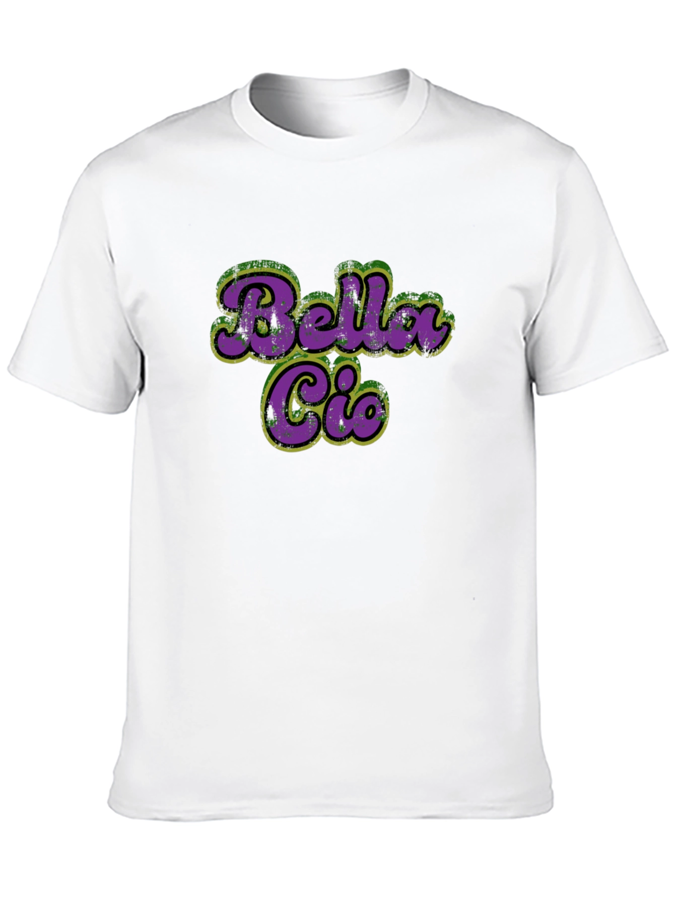 Bella Ciao T-Shirt - Purple & Green Retro Style