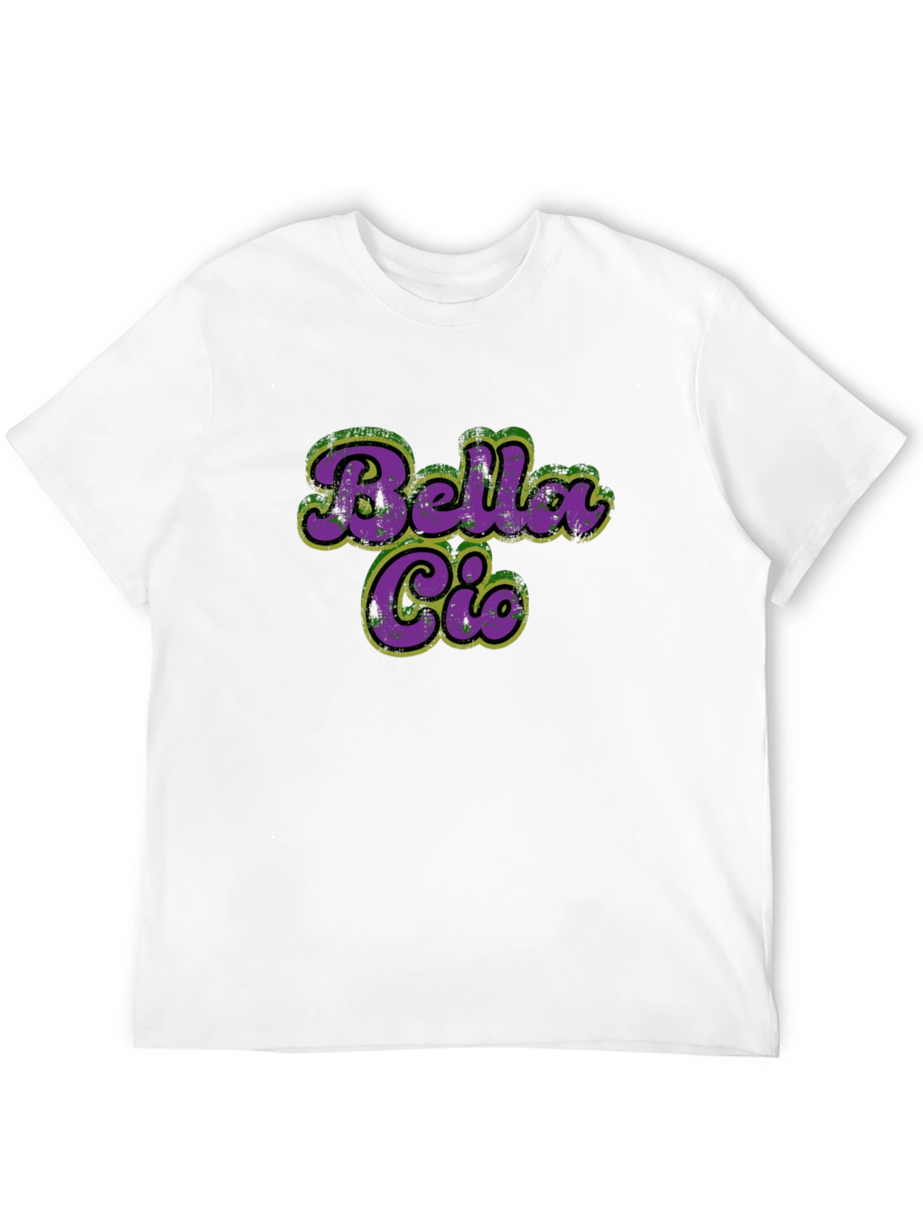 Bella Ciao T-Shirt - Purple & Green Retro Style