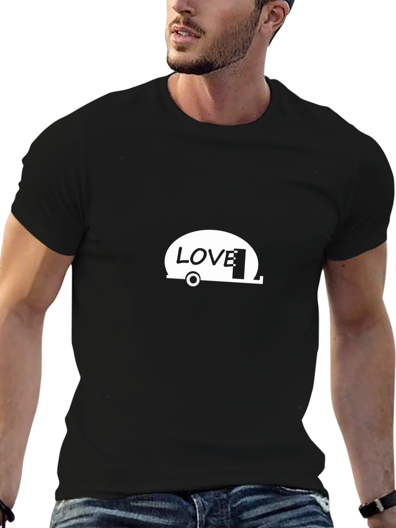 Love Camper Black T-Shirt - Adventure & Travel Style