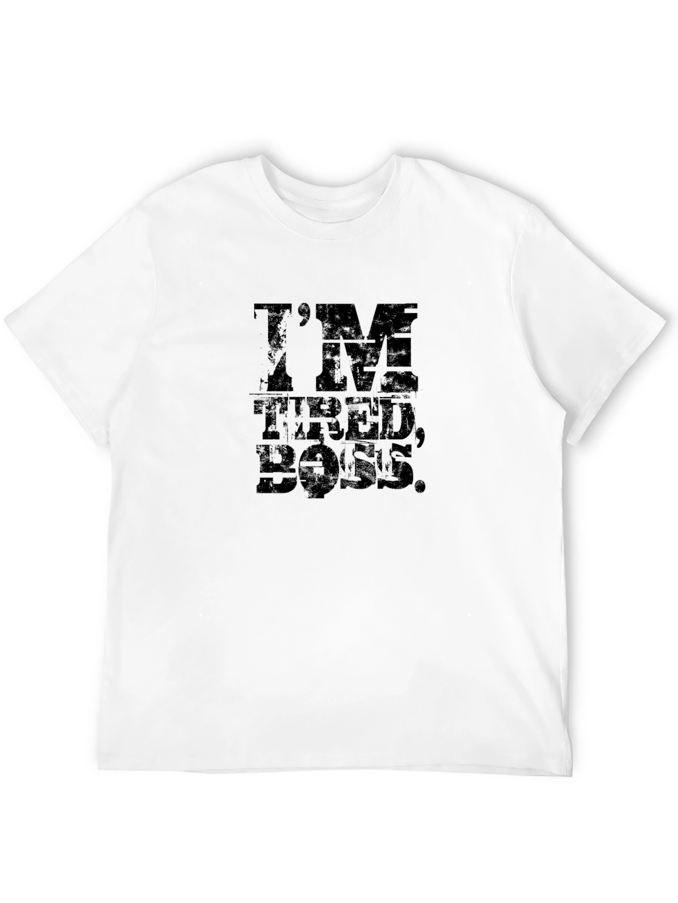 Im Tired Boss Black Graphic Tee