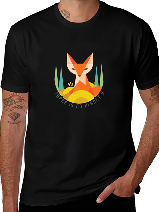 Geometric Fox Graphic Tee - Planet B Awareness