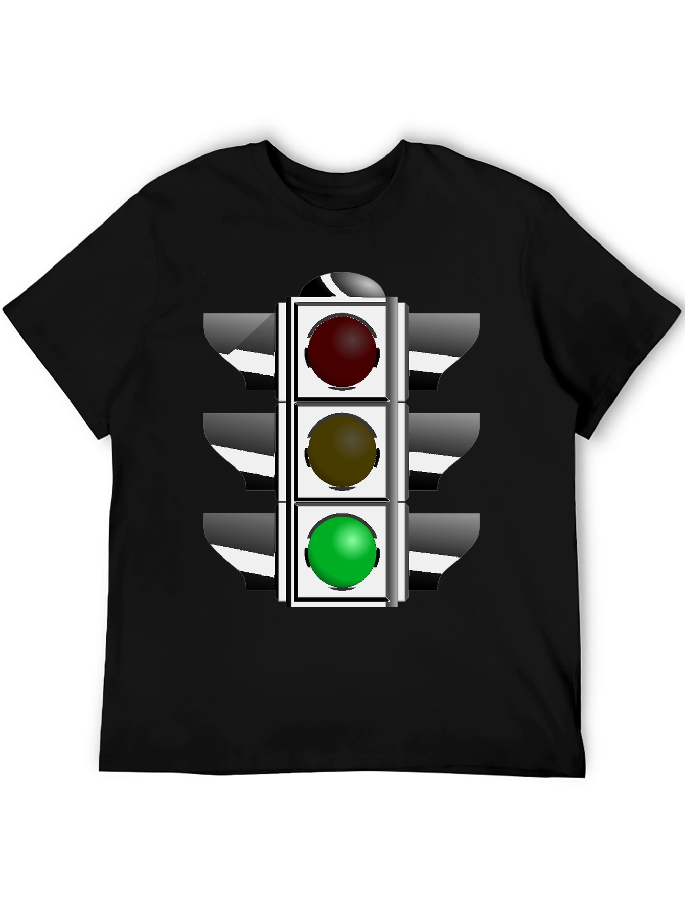 Traffic Light Graphic T-Shirt - Black