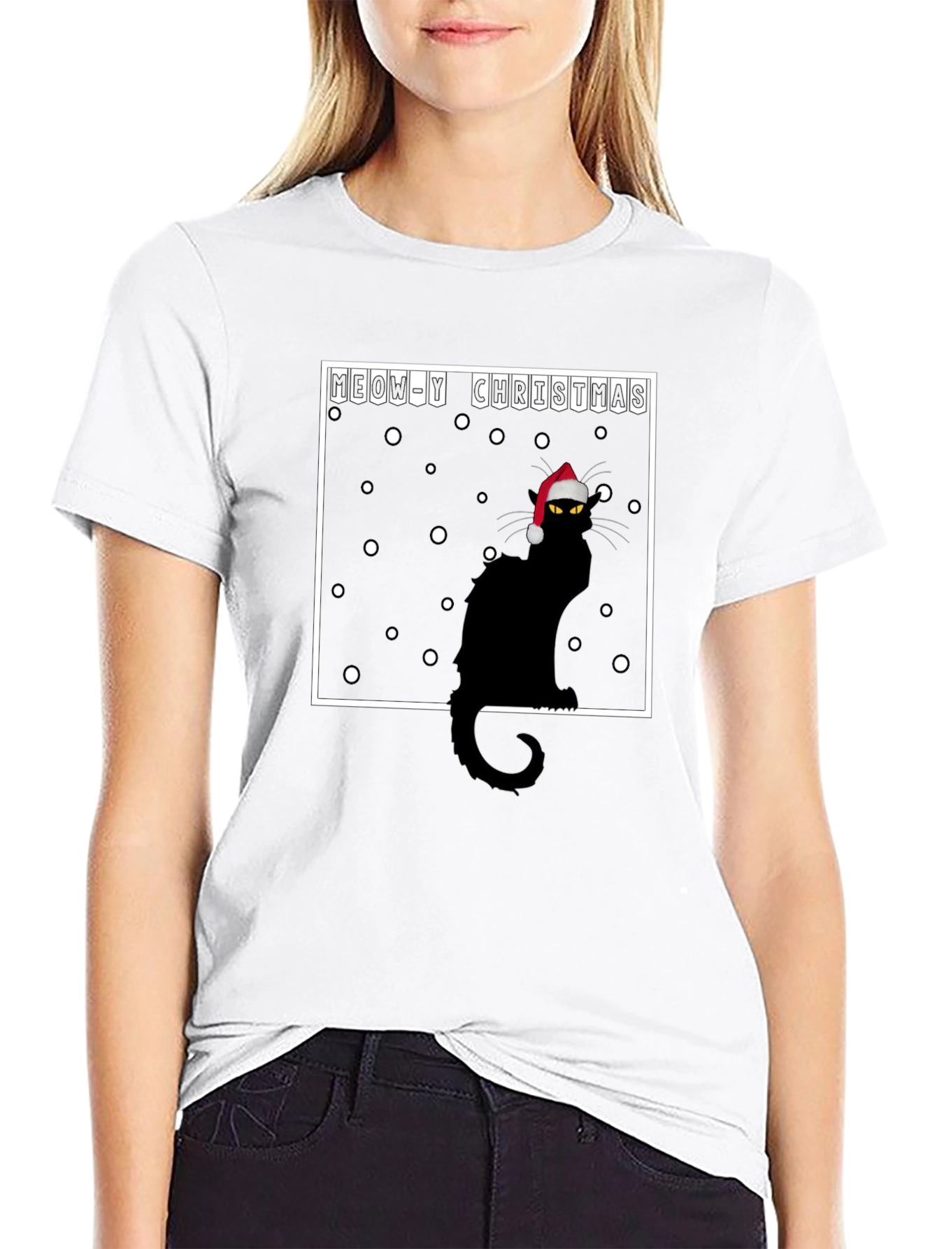 Meow-y Christmas Cat T-Shirt