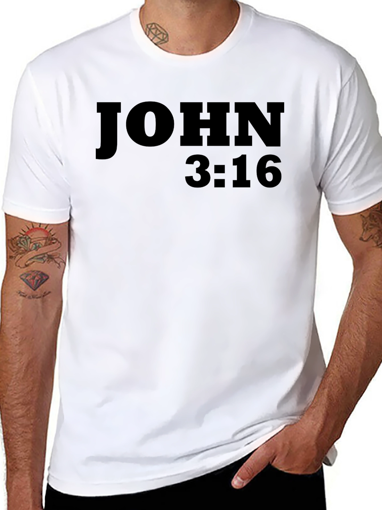 John 3:16 Graphic Tee - Faith Inspired T-Shirt