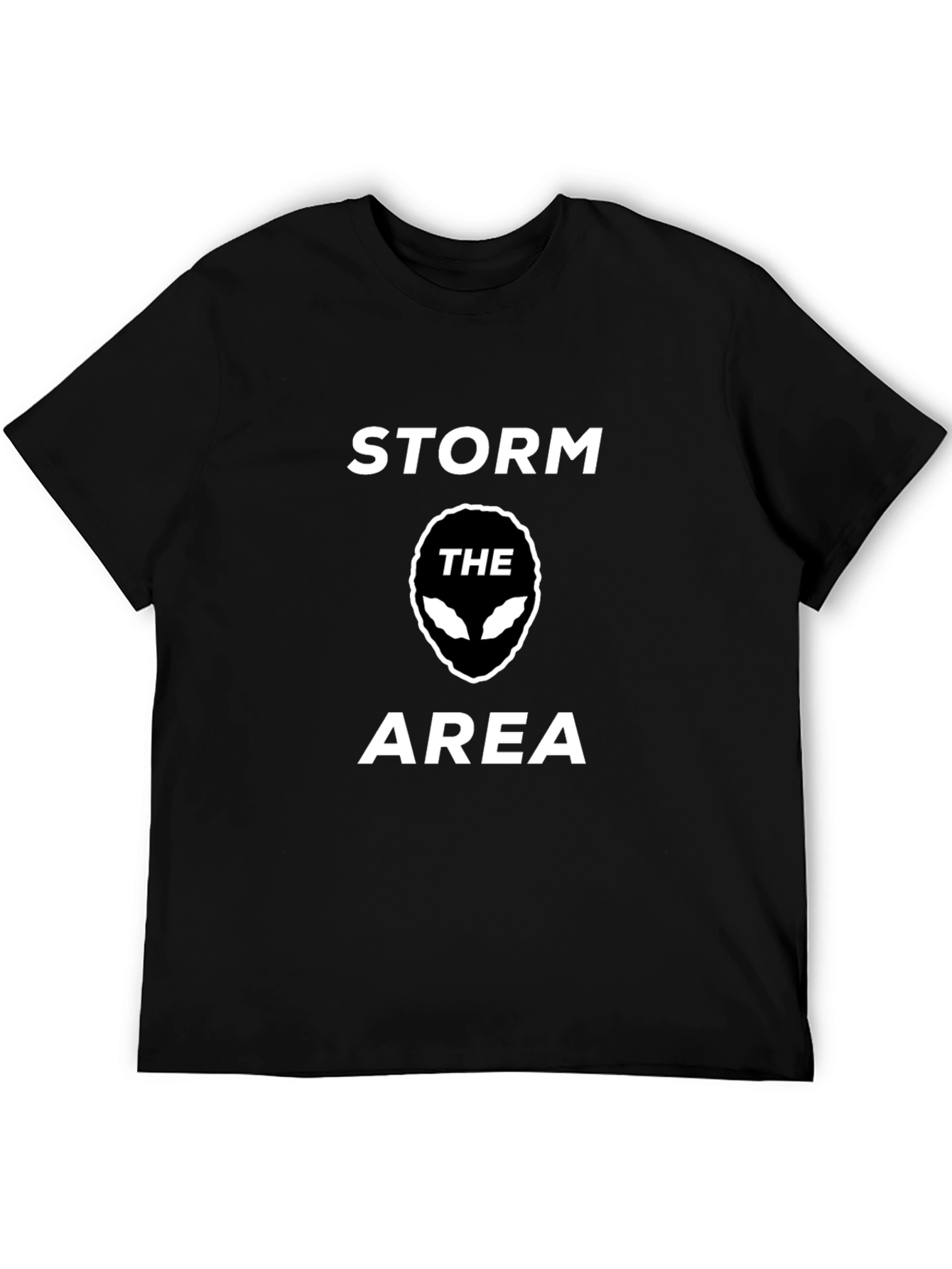 Storm the Area Alien Graphic Black T-Shirt