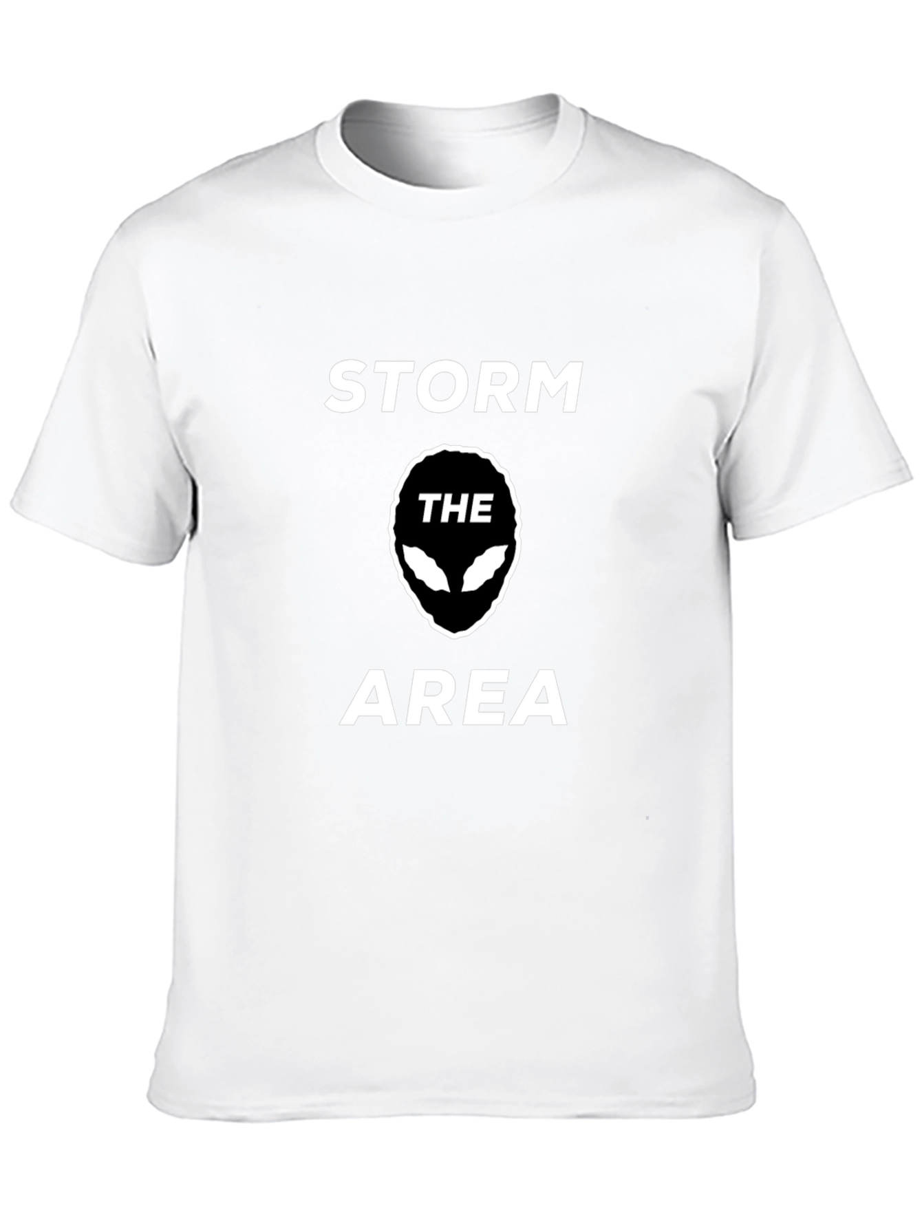 Storm the Area Alien Graphic Black T-Shirt