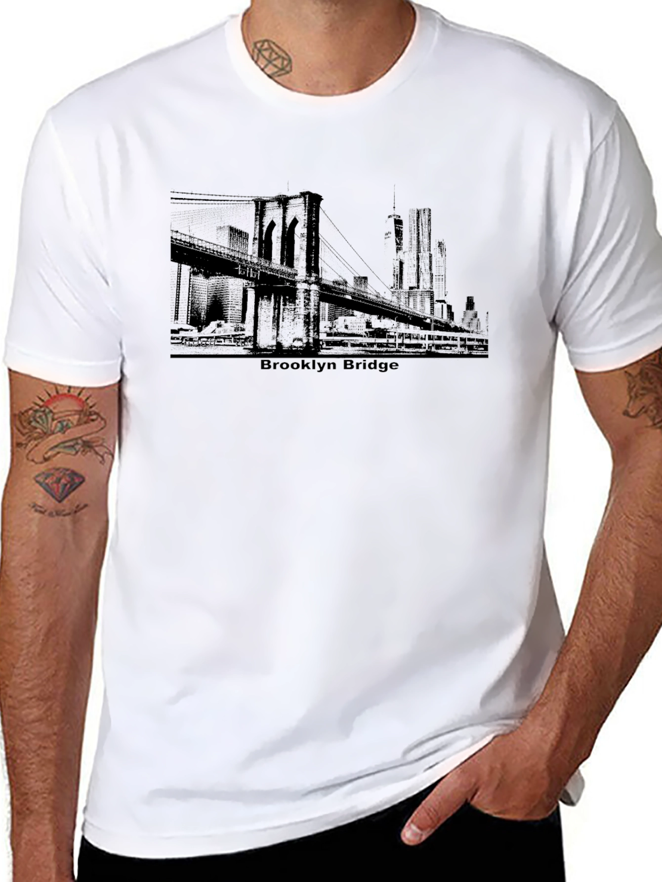 Brooklyn Bridge Graphic Tee - Black